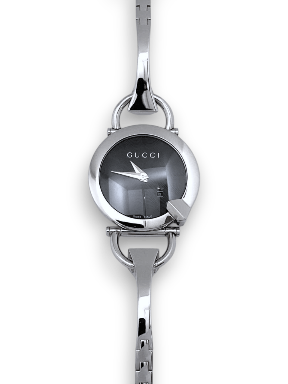 Gucci Gucci Chiodo Horsebit Round Bangle Silver Steel Watch Size ONE SIZE - 4 Thumbnail
