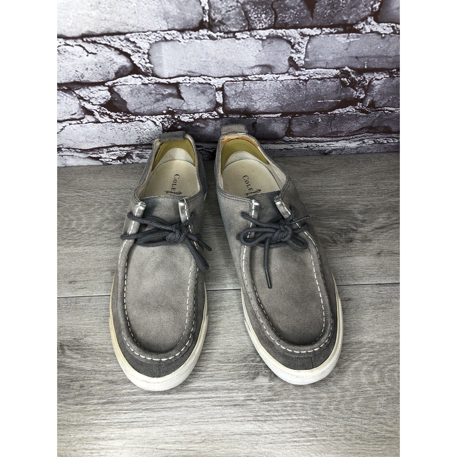 Cole Haan Cole Haan Air Berge Gray Suede Moc Toe Lace Up Sneaker Shoes Size US 10 / EU 43 - 13 Thumbnail