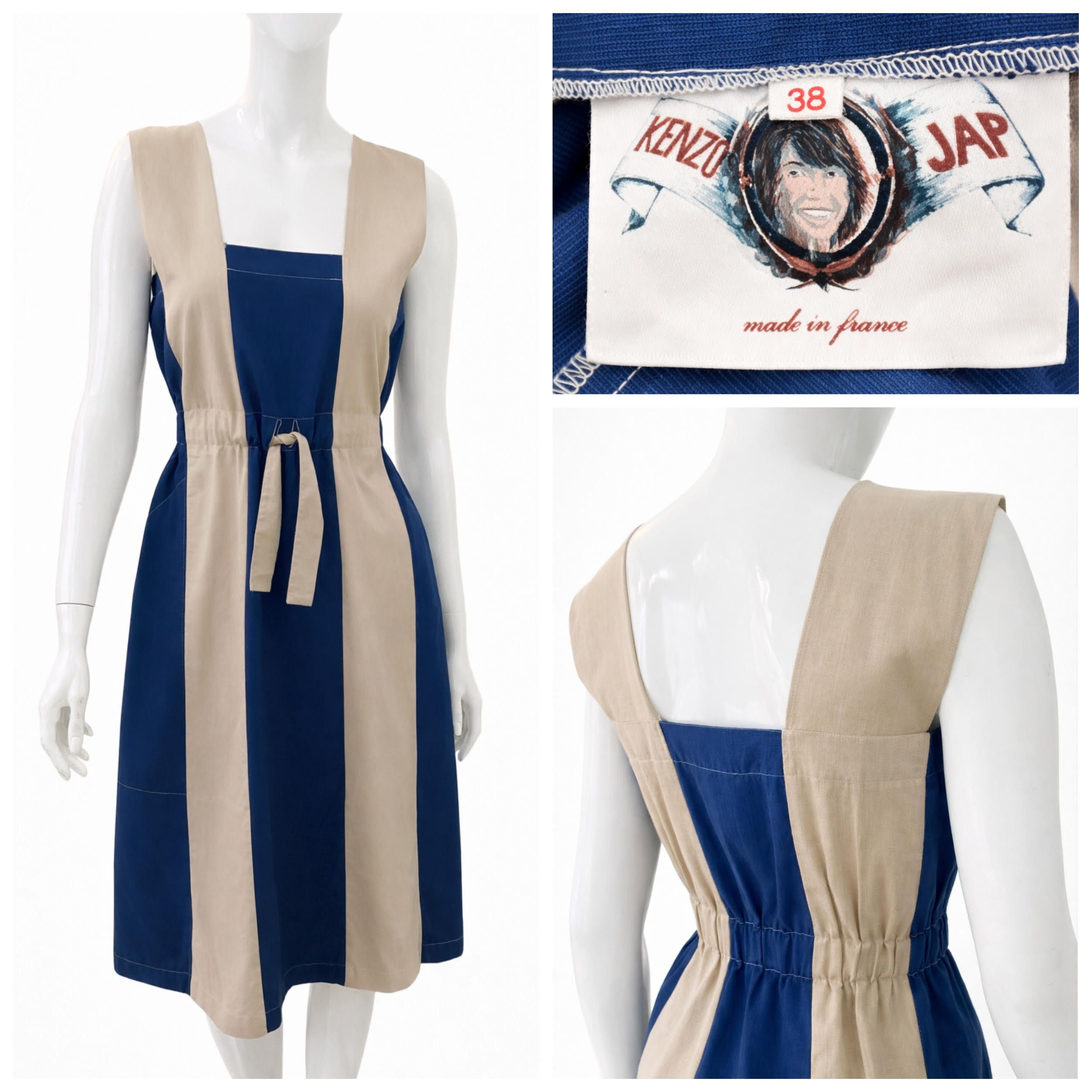 Kenzo 1980s 80s Kenzo Takada Linen Kenzo Jap Portrait Label Dress Size M / US 6-8 / IT 42-44 - 1 Thumbnail