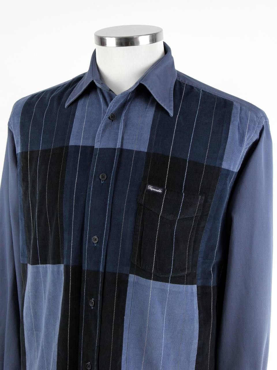 Faconnable FAÇONNABLE Cotton shirt with corduroy insert Size US M / EU 48-50 / 2 - 4 Thumbnail