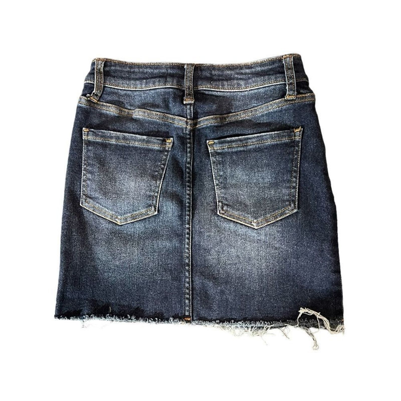 Rsq RSQ Collective Skirt Womens Size 0 Blue Dark Wash Denim Size 24" / US 00 / IT 34 - 4 Thumbnail