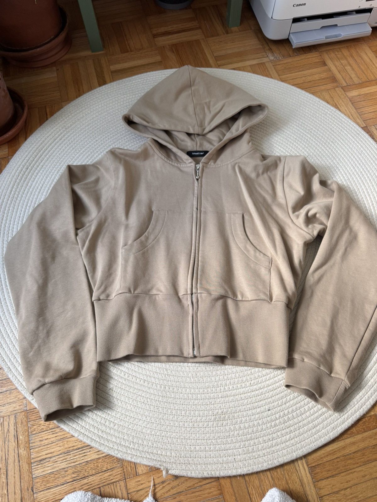 Other Tan and cream cropped hoodie Size L Size L / US 10 / IT 46 - 4 Thumbnail