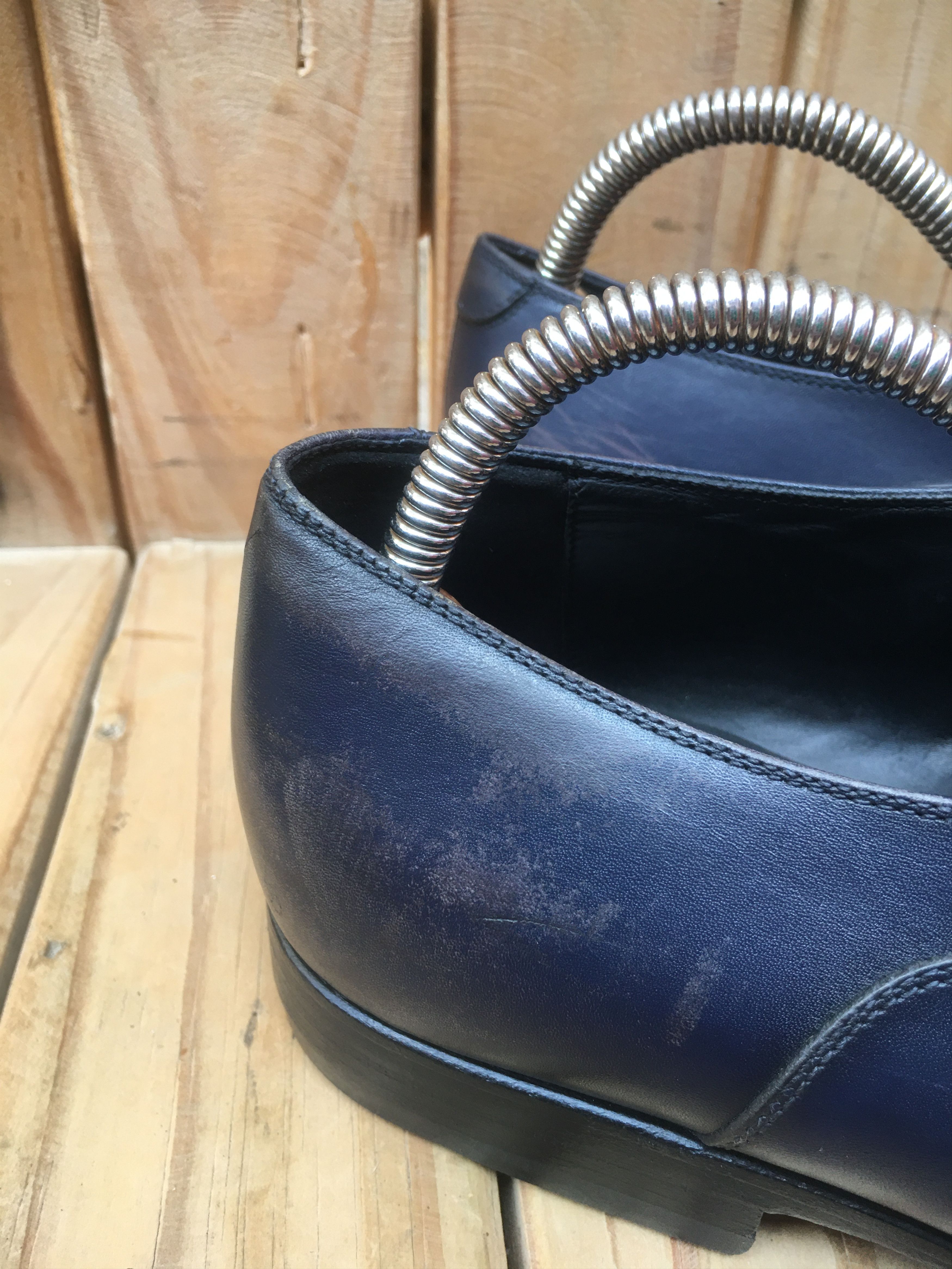 Salvatore Ferragamo Salvatore Ferragamo dark blue Leather shoes Sz USA 7.5 EEE Size US 7.5 / EU 40-41 - 6 Thumbnail