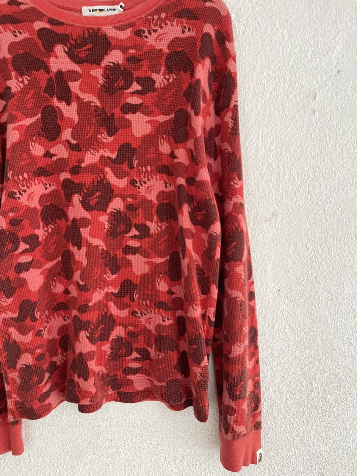 Bape Bape Red Fire Camo Longsleeve Thermal Size US M / EU 48-50 / 2 - 5 Thumbnail