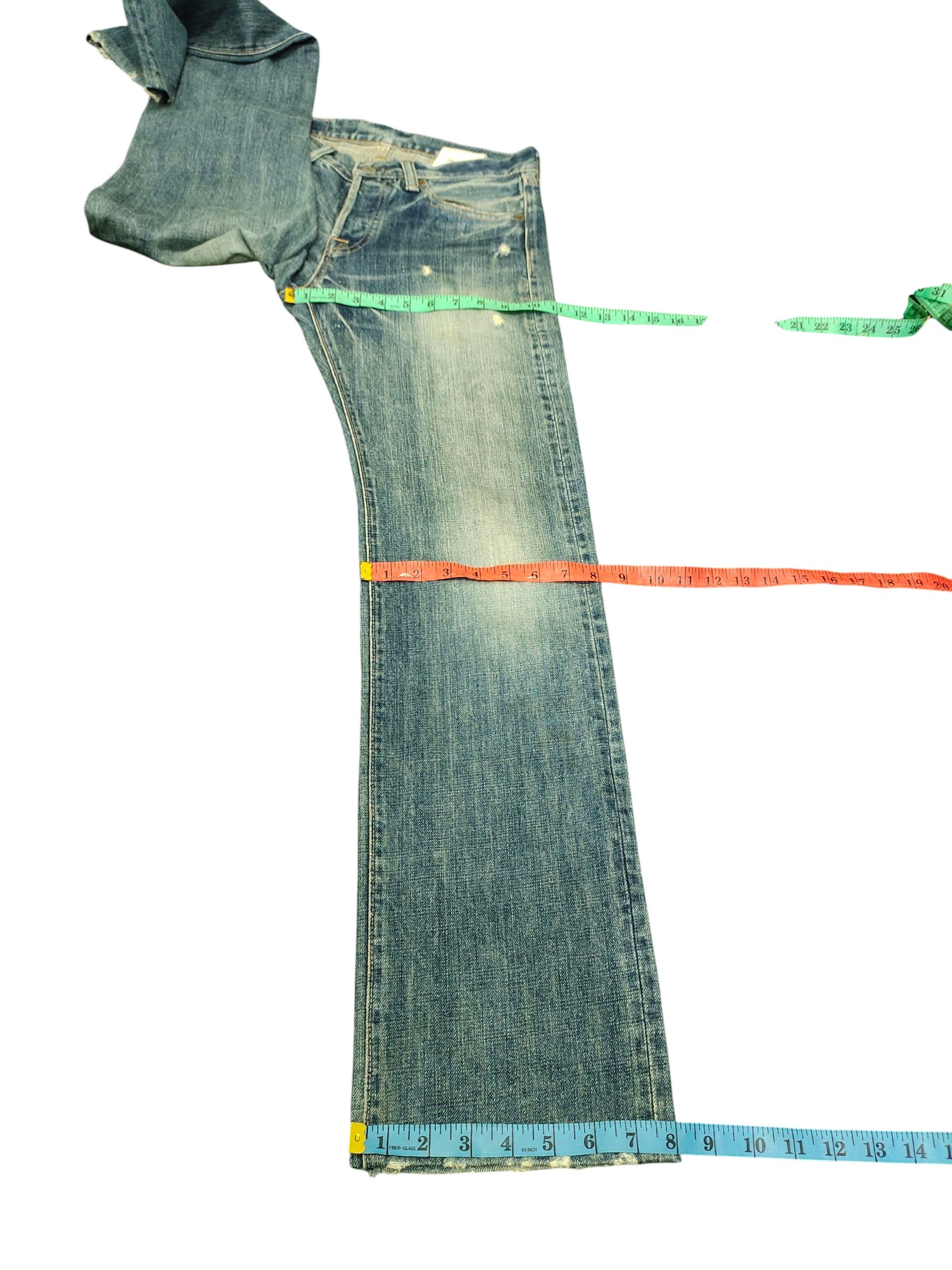 Comme des Garcons × Undercover Quadro Japan Clawmark Distress Faded Denim Jeans Size US 30 / EU 46 - 16 Thumbnail