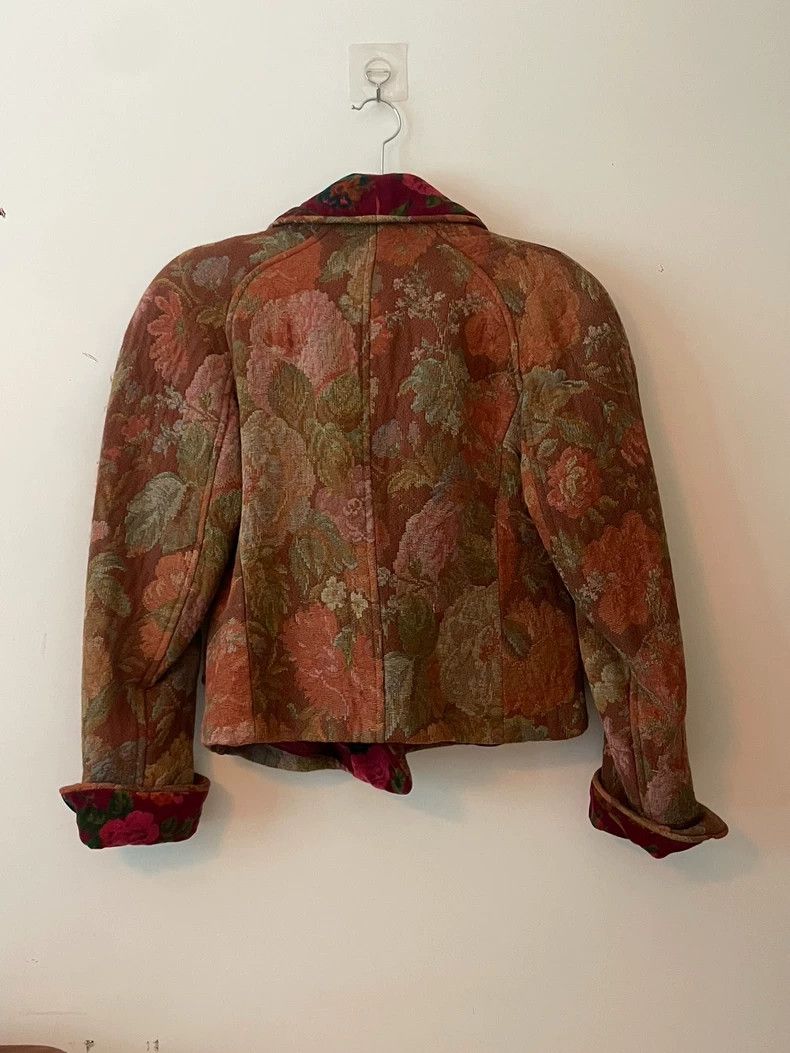 KENZO Linen and floral velvet waistcoat