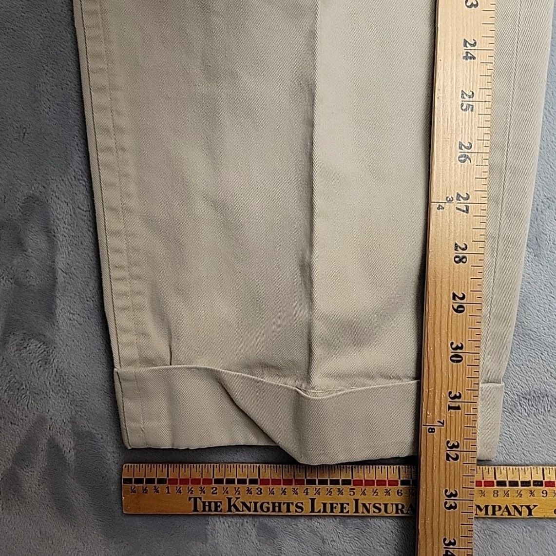 Vintage VINTAGE Nautica Pants Mens 36x34 Khaki Pleated Cotton Chino Preppy Retro Size US 36 / EU 52 - 8 Thumbnail