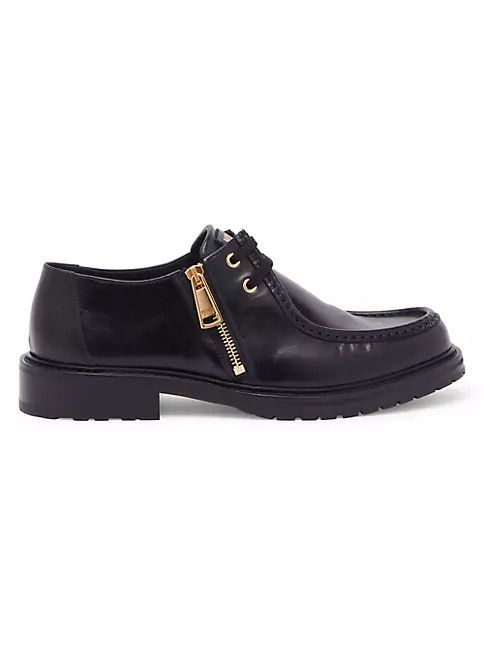 Moschino o1y0225 Leather Laced Shoes in Black Size US 11 / EU 44 - 1 Thumbnail