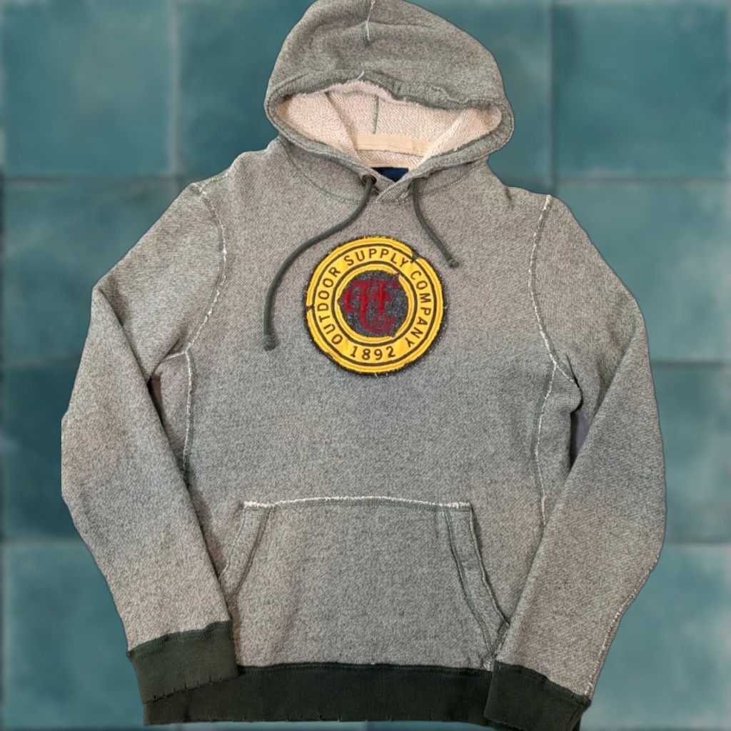 Abercrombie & Fitch Abercrombie & Fitch Hoodie Pullover Fleece Lined 1892 Logo Green Men's M Size US M / EU 48-50 / 2 - 1 Thumbnail