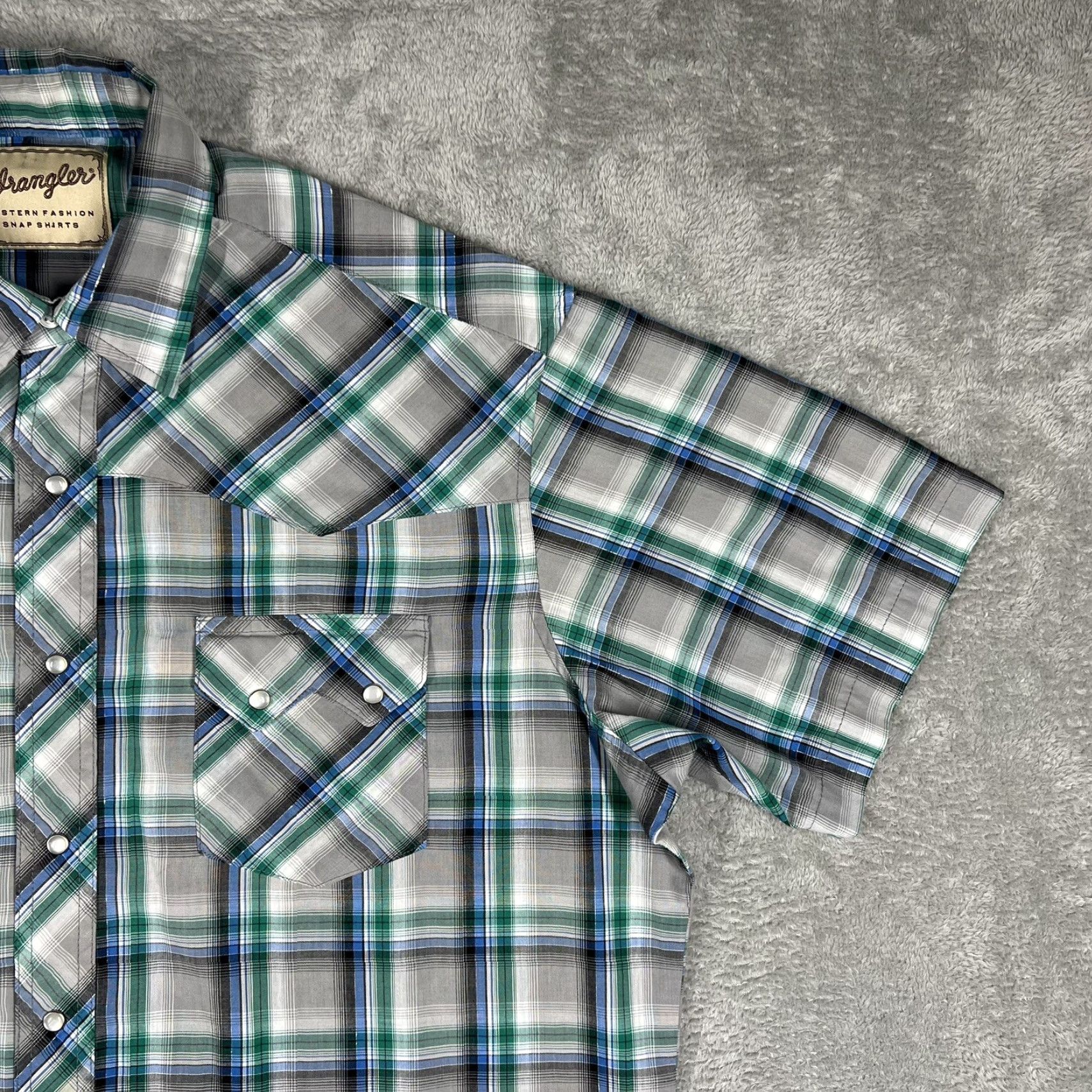 Wrangler VTG Wrangler Western Pearl Snap Shirt Mens XL Multicolor Plaid Cowboy Shirt Size US XL / EU 56 / 4 - 2 Thumbnail