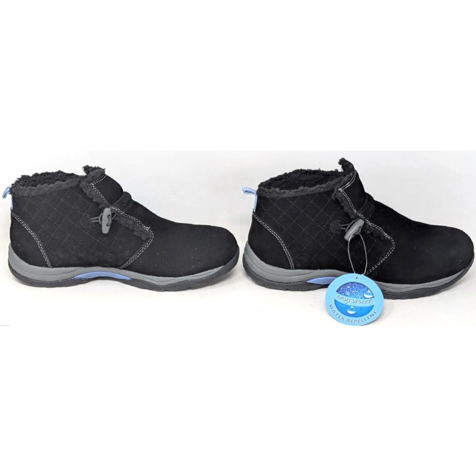 Vintage Easy Street Sport Felicia Wide 8 W Womens Black Suede Booties Boots Bootie Shoe NWT Size US 8 / IT 38 - 5 Thumbnail