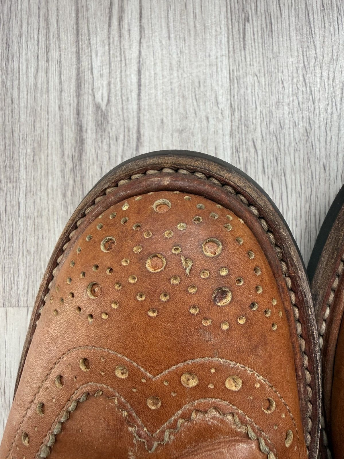 Tricker's Vintage Tricker’s Stow Country Brogue Boots Brown Leather Size US 8 / EU 41 - 23 Thumbnail