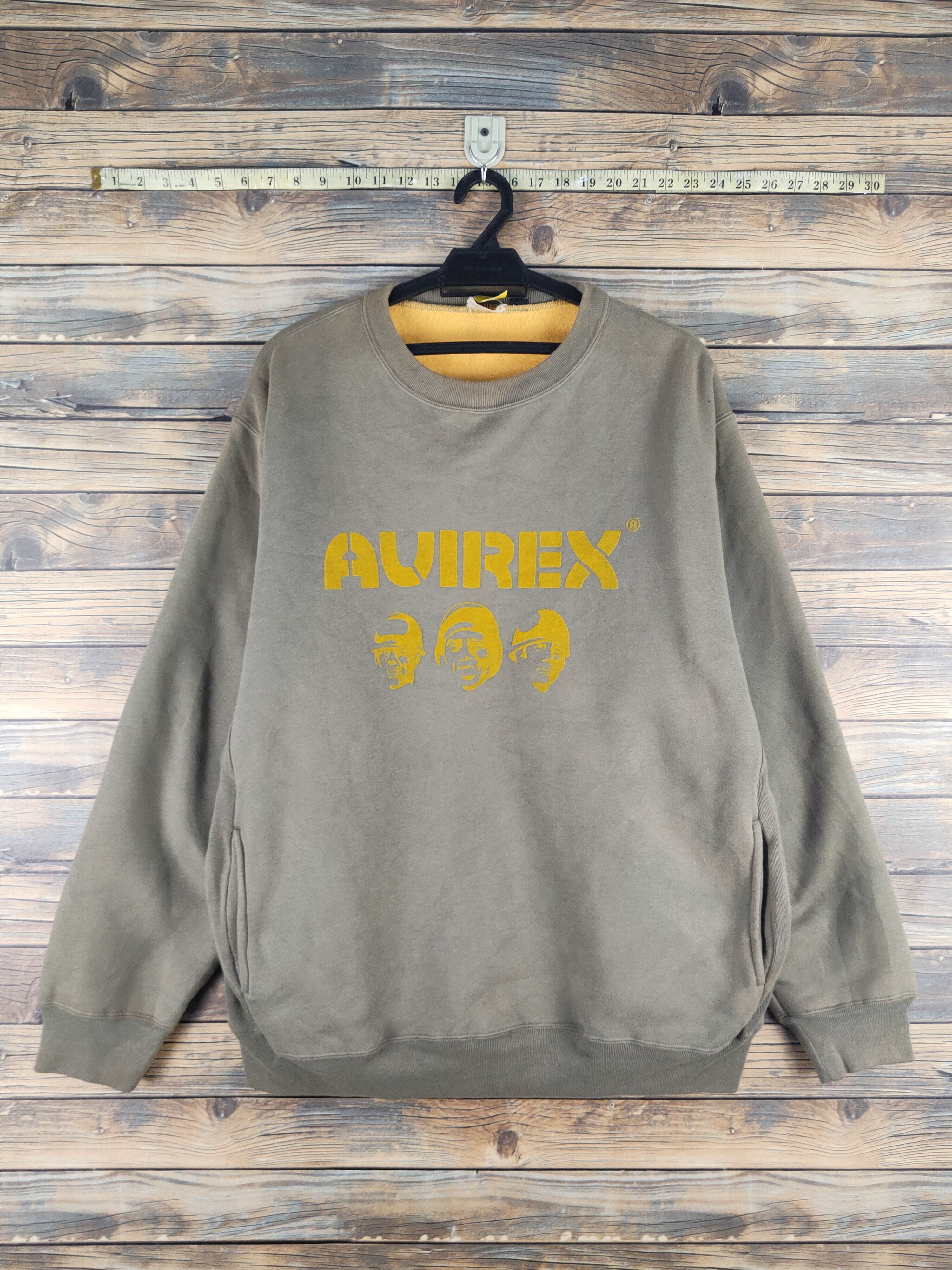 Avirex DL Avirex Olive baggie vintage sweatshirt Sweaters #2482T Size US L / EU 52-54 / 3 - 1 Thumbnail