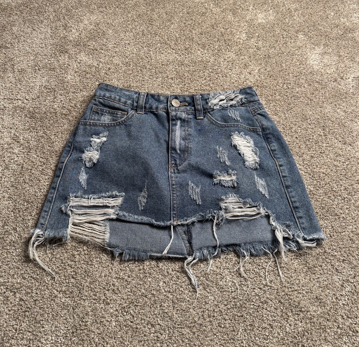 Other LITZ THRASHED DENIM SKIRT Size 26" / US 2 / IT 38 - 1 Thumbnail