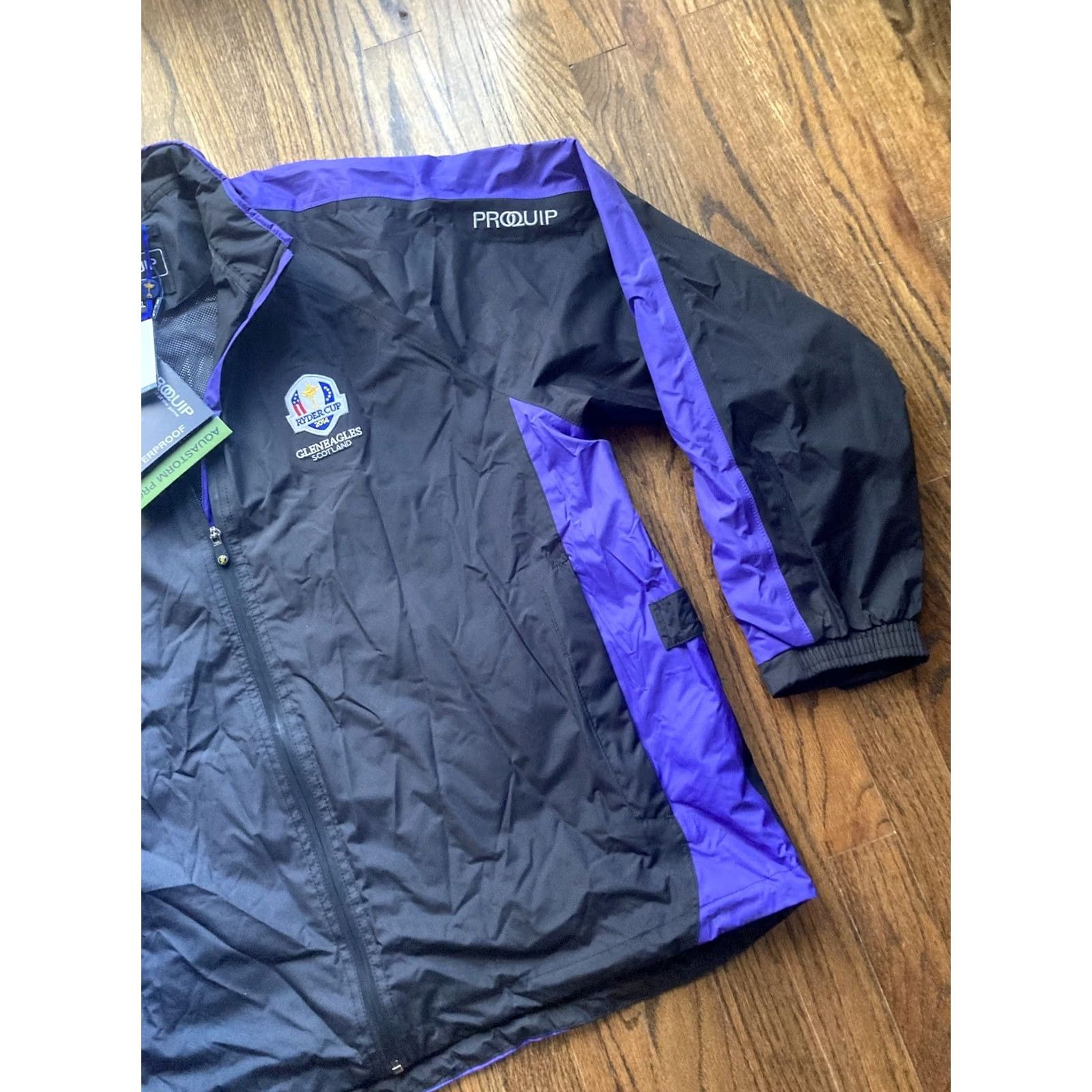 Vintage VINTAGE ProQuip Ryder Cup Jacket Mens 2XL Black Waterproof Windbreaker Golf Retro Logo 2014 Scotland Size US XXL / EU 58 / 5 - 3 Thumbnail