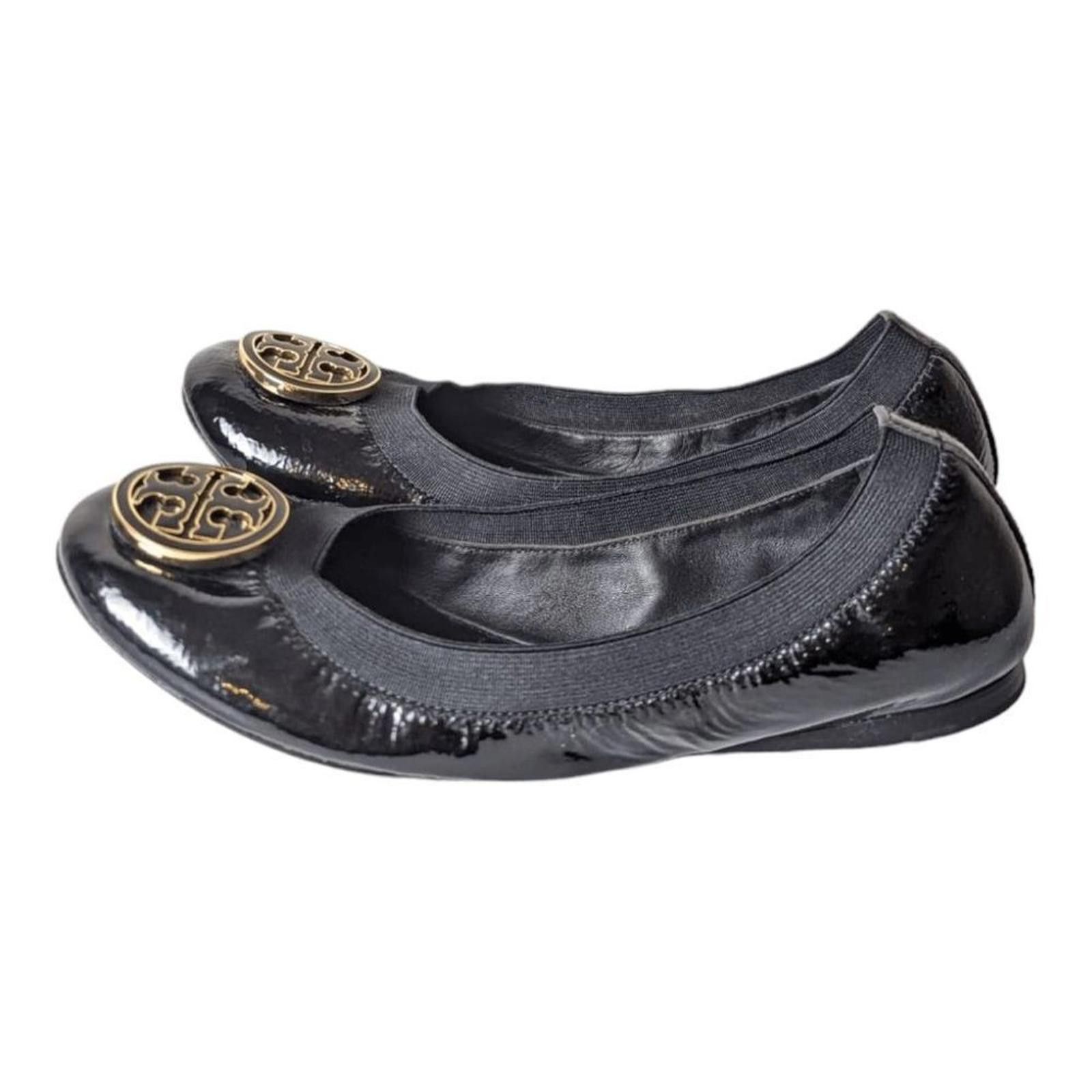 Other Tory Burch Black Flats with Gold Logo Size US 6.5 / IT 36.5 - 7 Thumbnail