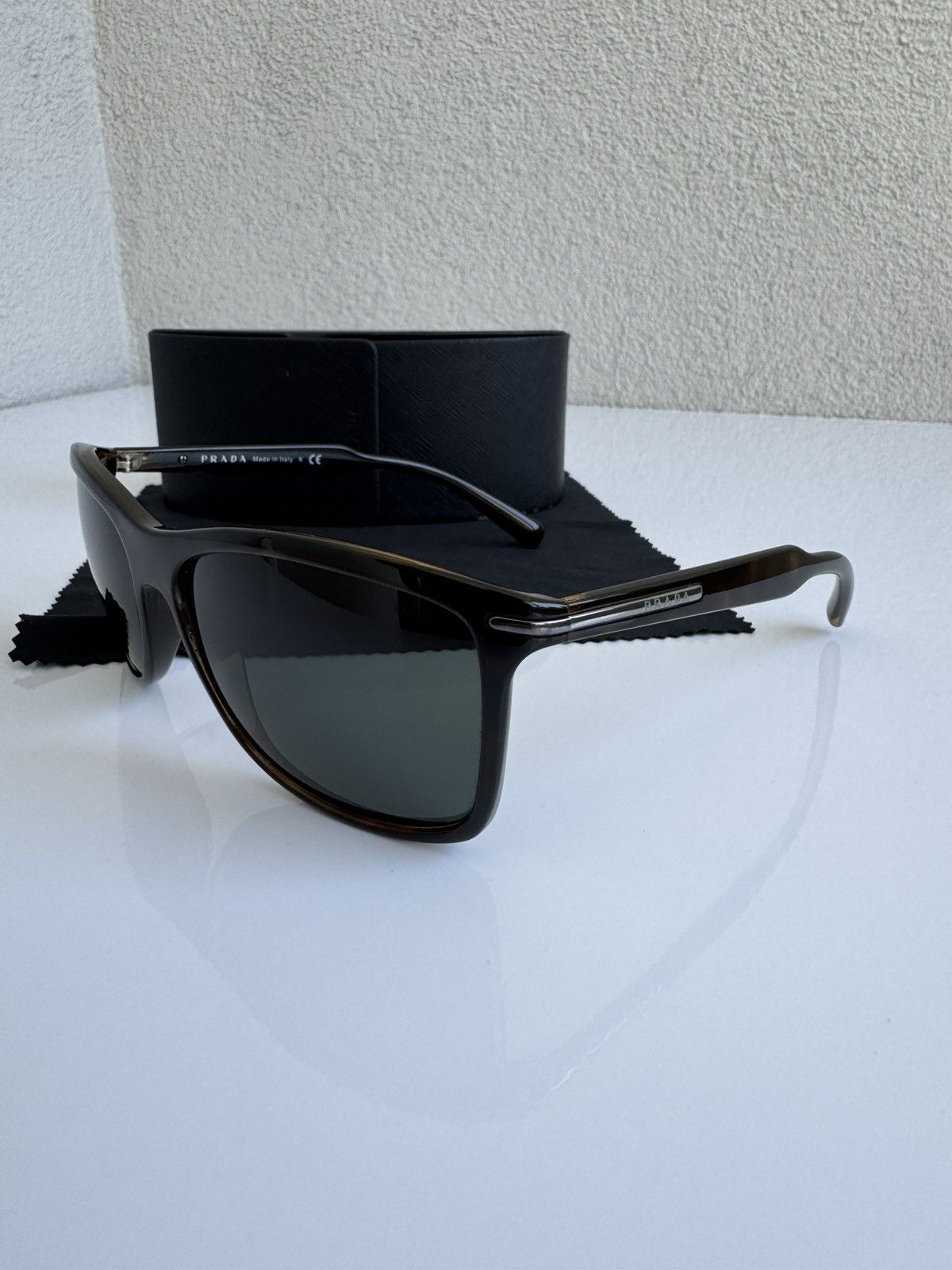Prada Prada Sunglasses SPR 10O Brown Shield Sport Size ONE SIZE - 5 Thumbnail