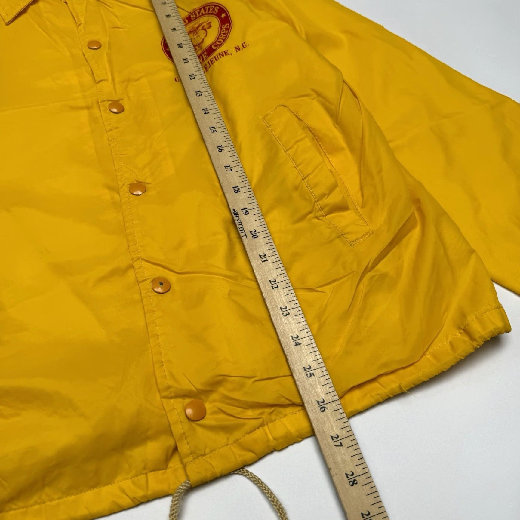 Soffe VINTAGE Soffe Athletic Jacket Mens M Yellow Windbreaker USMC Marine Corps Made USA Size US M / EU 48-50 / 2 - 6 Thumbnail