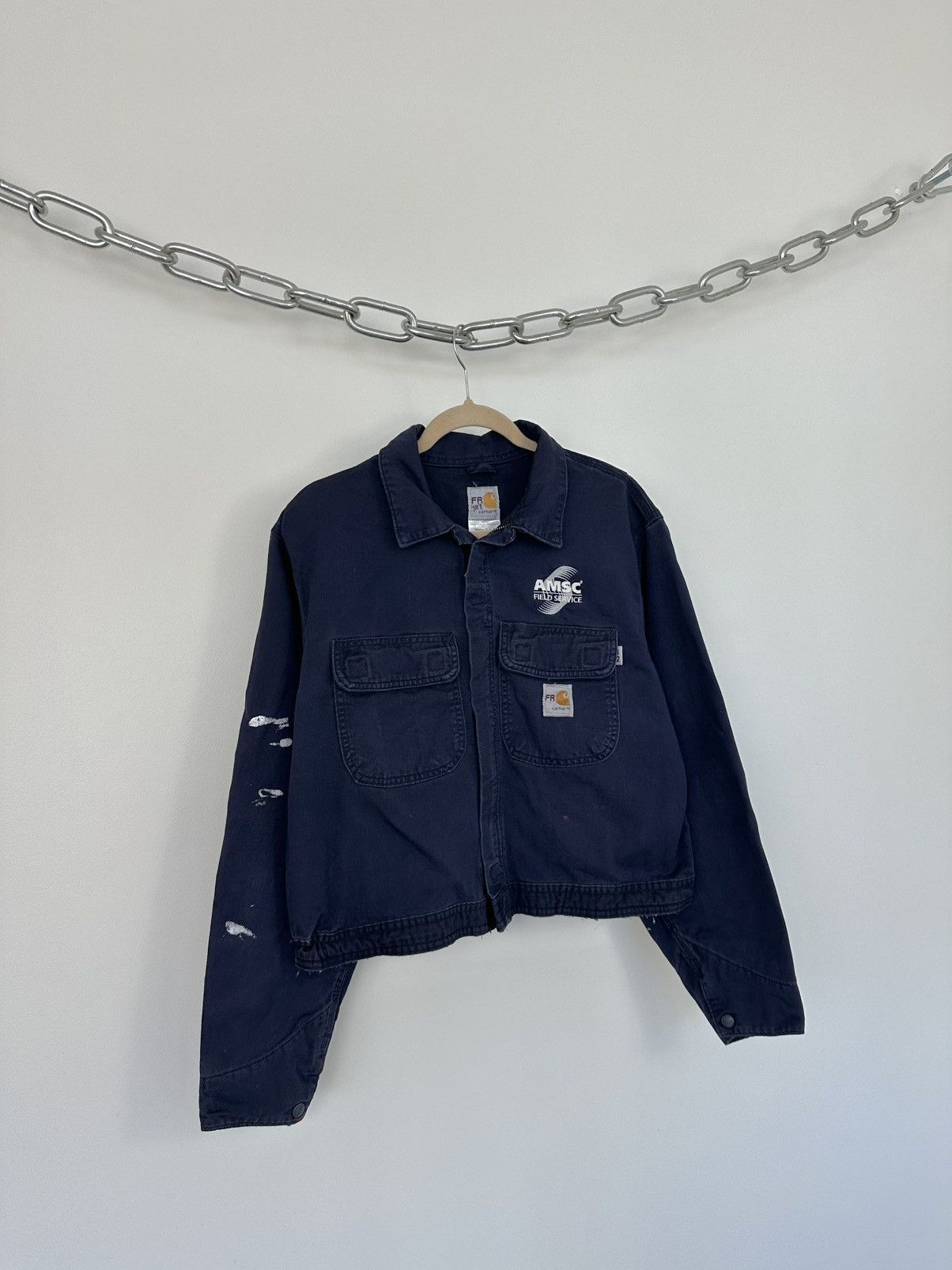 Carhartt Vintage 90s Carhartt Flame Resistant USA Cropped Work Jacket Size US S / EU 44-46 / 1 - 3 Thumbnail