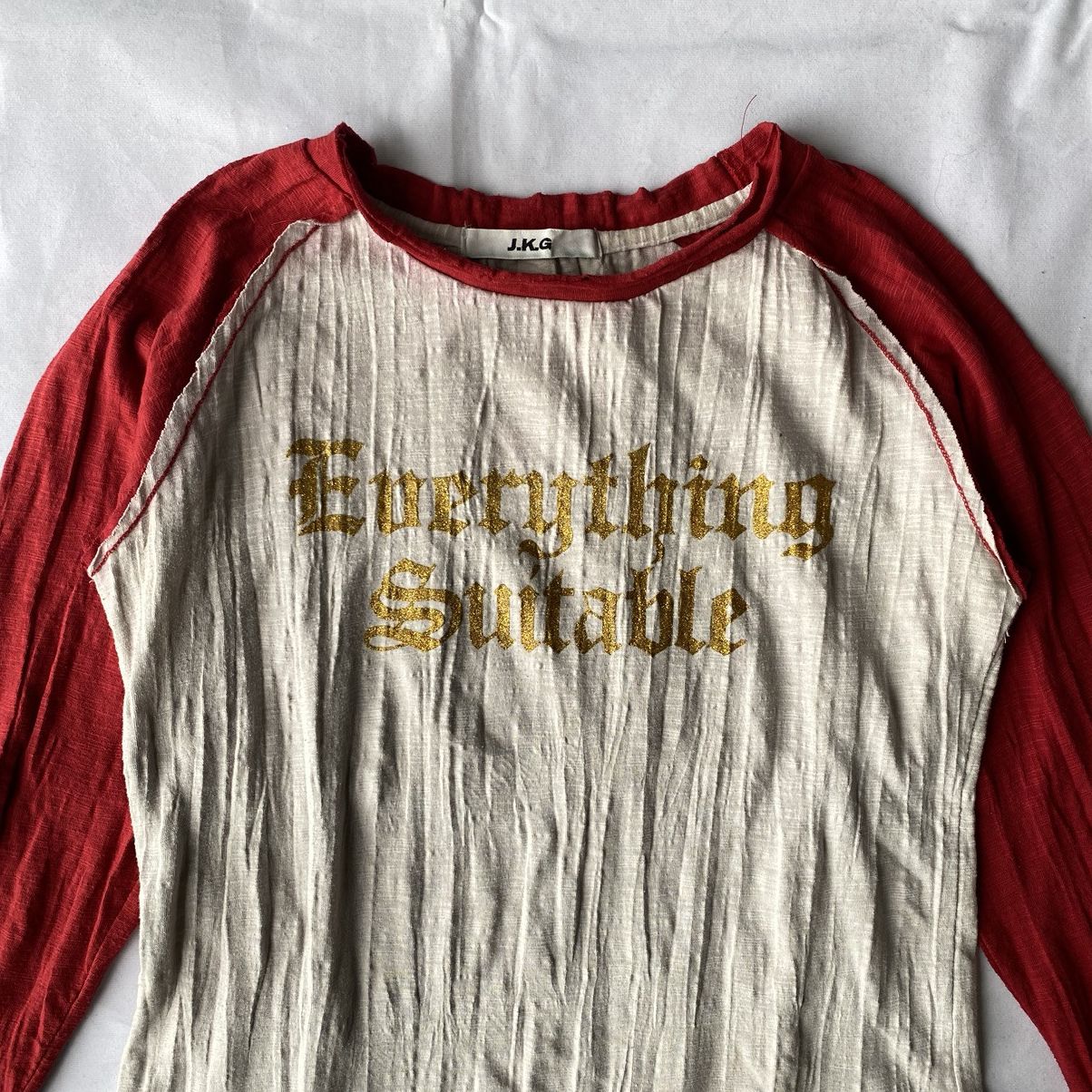 If Six Was Nine × Japanese Brand × Le Grande Bleu (L.G.B.) Japanese Poem Everything Suitable Distressed Long Sleeve Tee Size US M / EU 48-50 / 2 - 3 Thumbnail