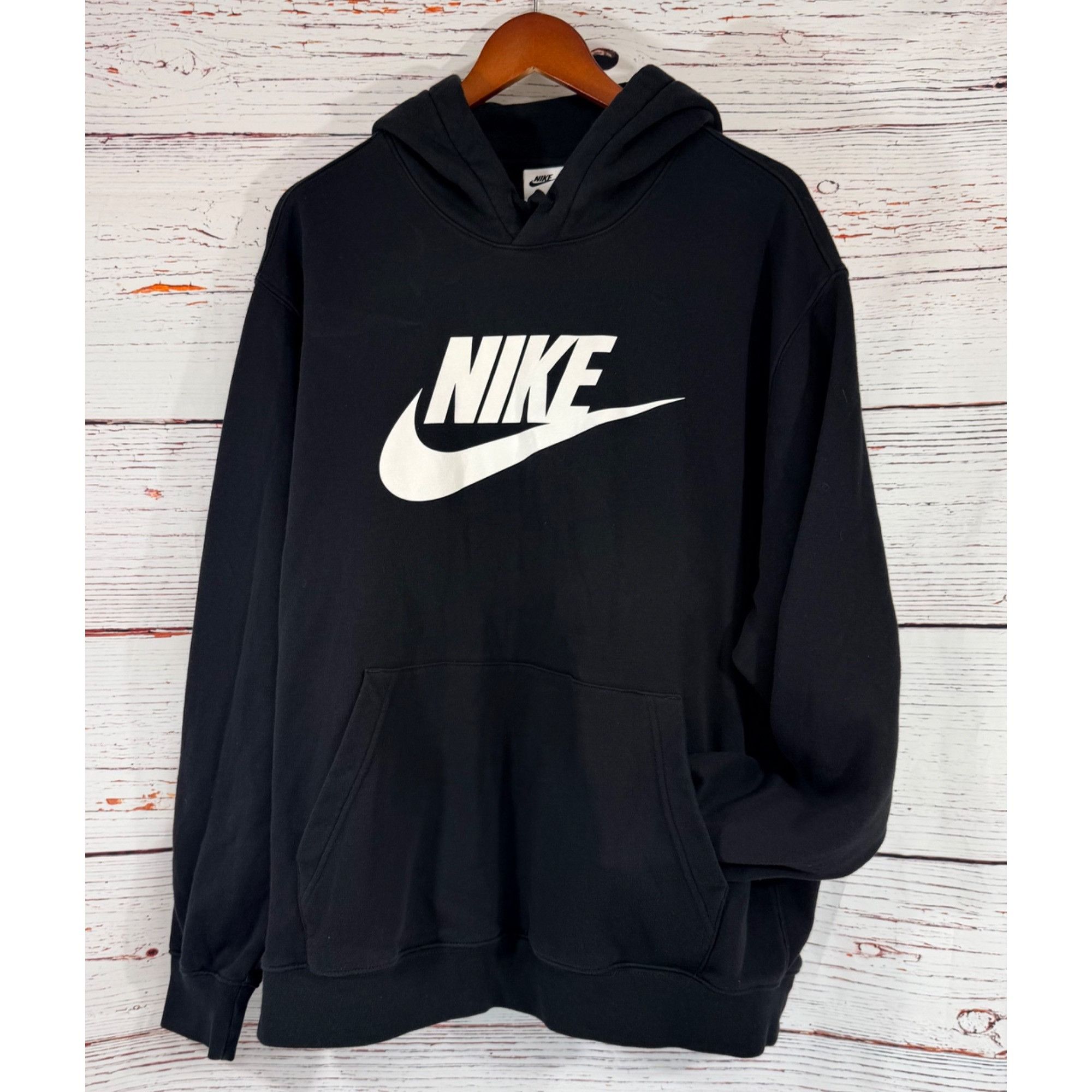 Nike Nike Mens Black Pullover Hoodie XXL Fleece Lined With Kangar Size US XXL / EU 58 / 5 - 1 Thumbnail