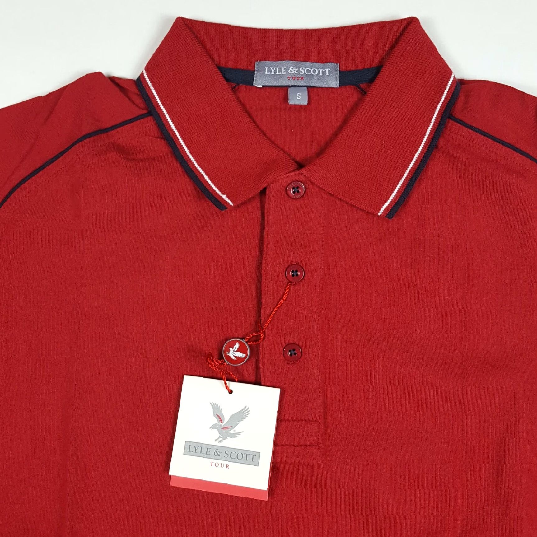 Lyle & Scott VINTAGE Lyle & Scott Polo Shirt Golf Collared Men’s Small Red Short Sleeve Casual Polo NEW Size US S / EU 44-46 / 1 - 4 Thumbnail