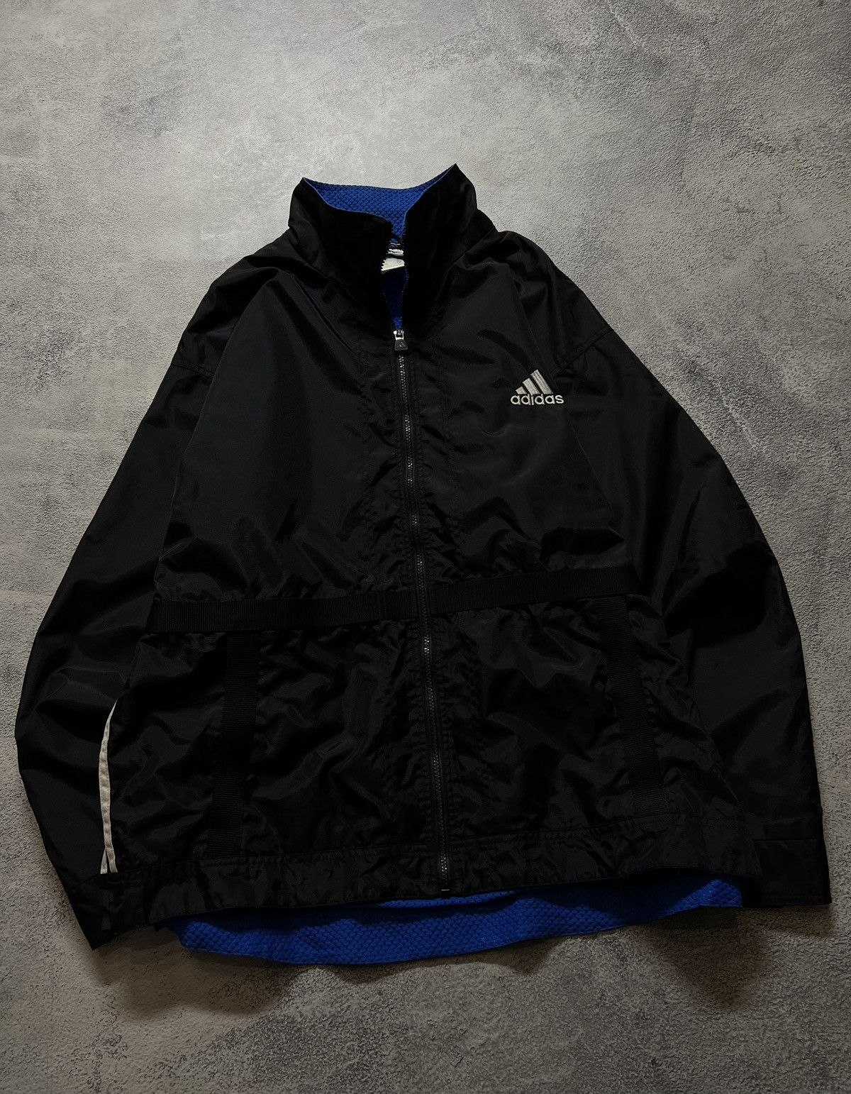 Adidas × Vintage Vintage Y2k Adidas 🖤 Big Logo Bomber Jacket 90’s Size US L / EU 52-54 / 3 - 1 Thumbnail