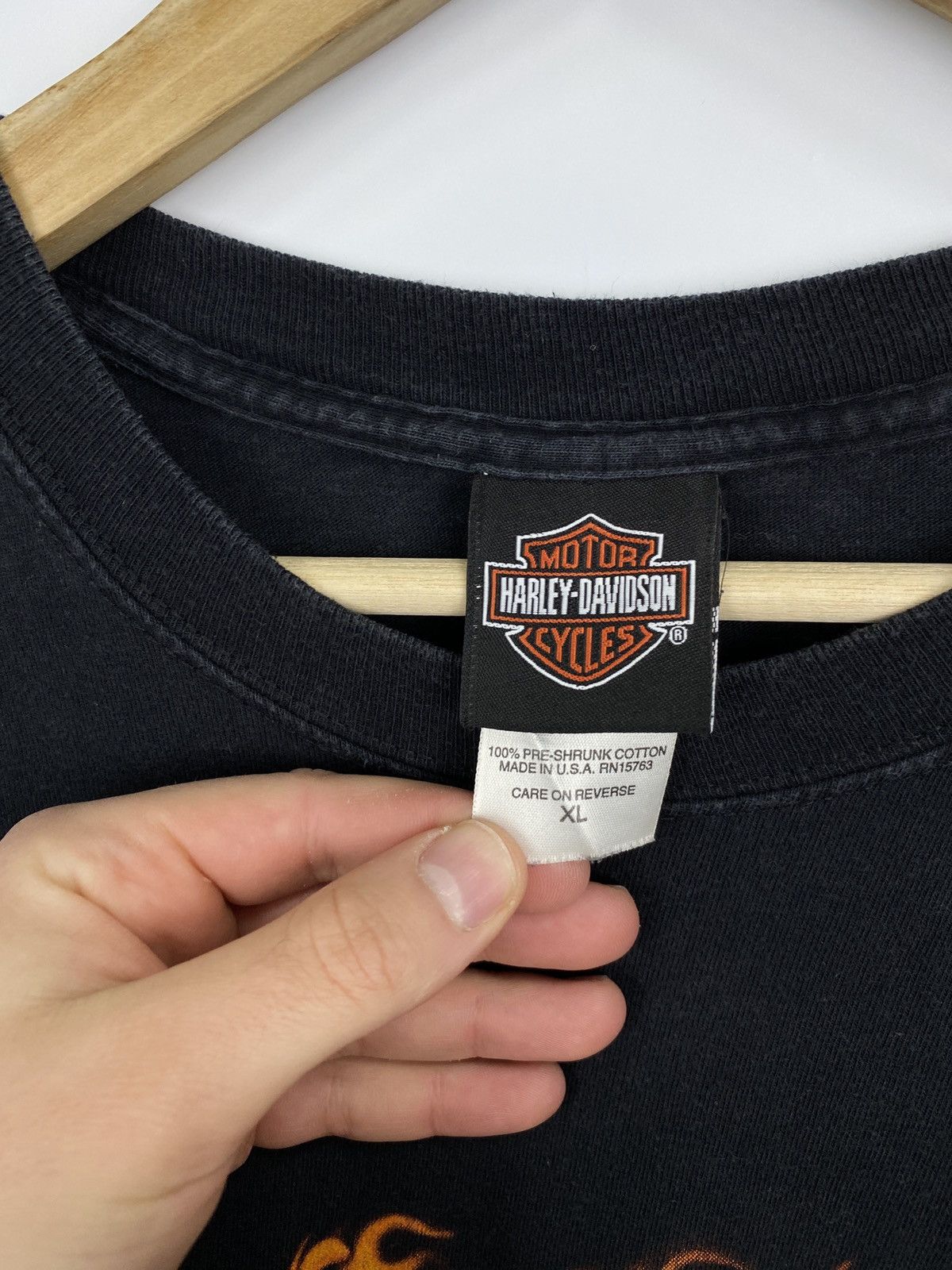 Harley Davidson 🇺🇸Vintage Y2K Harley Davidson Fire Skull Niagara Falls Canada Size US XL / EU 56 / 4 - 9 Thumbnail
