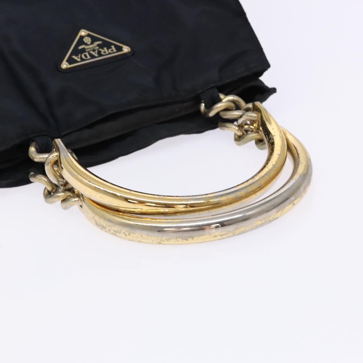 Prada PRADA Hand Bag Nylon Navy Gold Size ONE SIZE - 7 Thumbnail