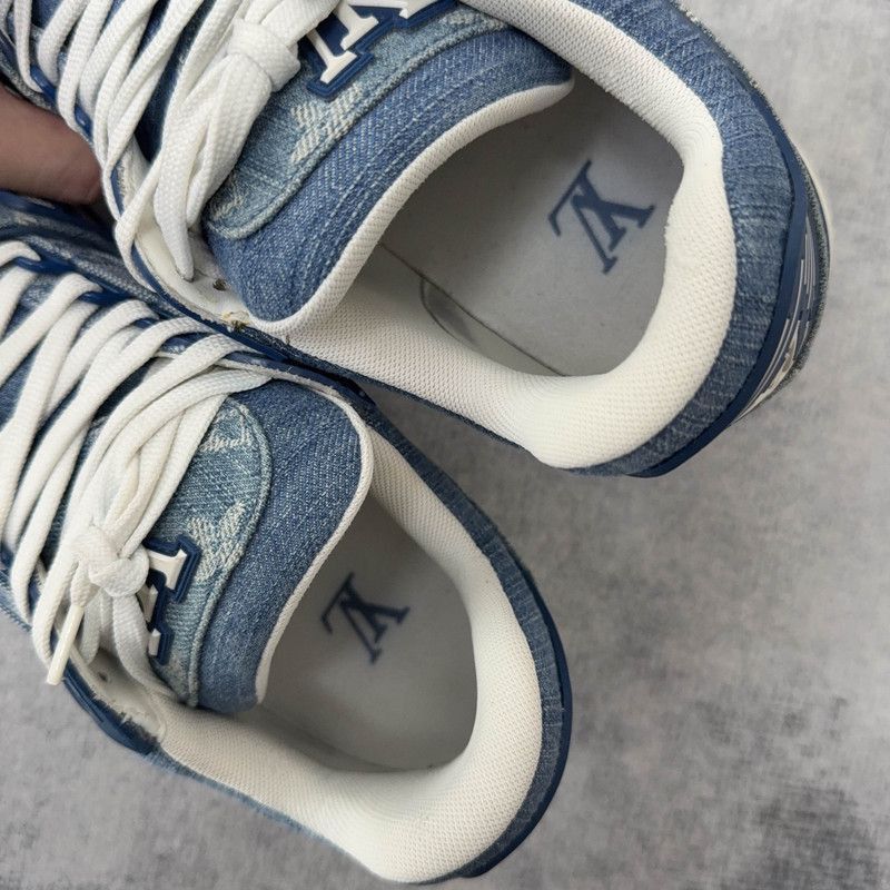 Louis Vuitton Louis Vuitton Denim Trainer Low-Top Fashion Sneakers -2508 Size US 8 / EU 41 - 5 Thumbnail
