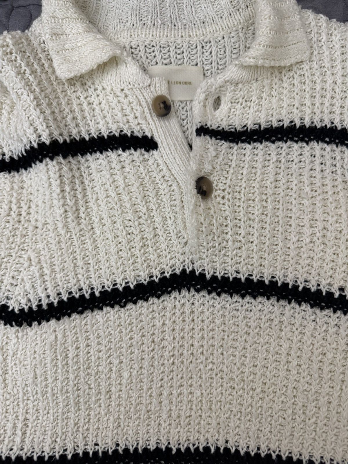 Aime Leon Dore Striped Shaker Stitch Polo | Grailed