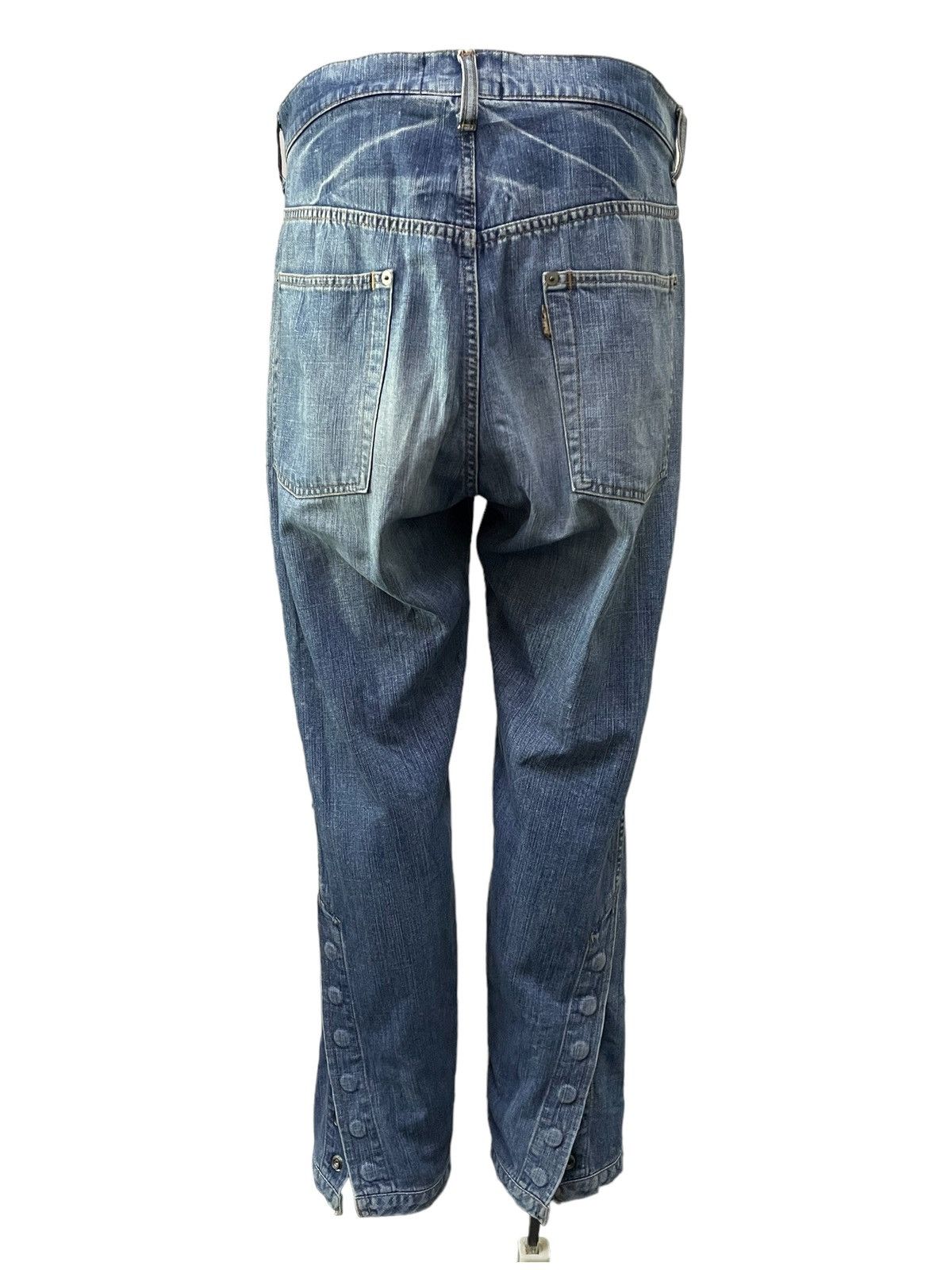 Final Home × Issey Miyake × Zucca Zucca By Issey Miyake Scuba Crotch Button Leg Wash Jeans Size US 31 - 3 Thumbnail