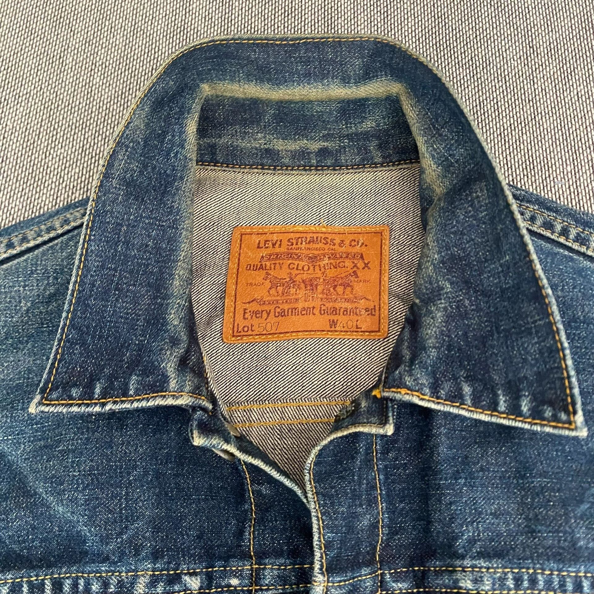 Levi's Vintage Clothing Levi's LVC 507xx J22 Japan Denim Jacket Size US XXS / EU 40 - 3 Thumbnail