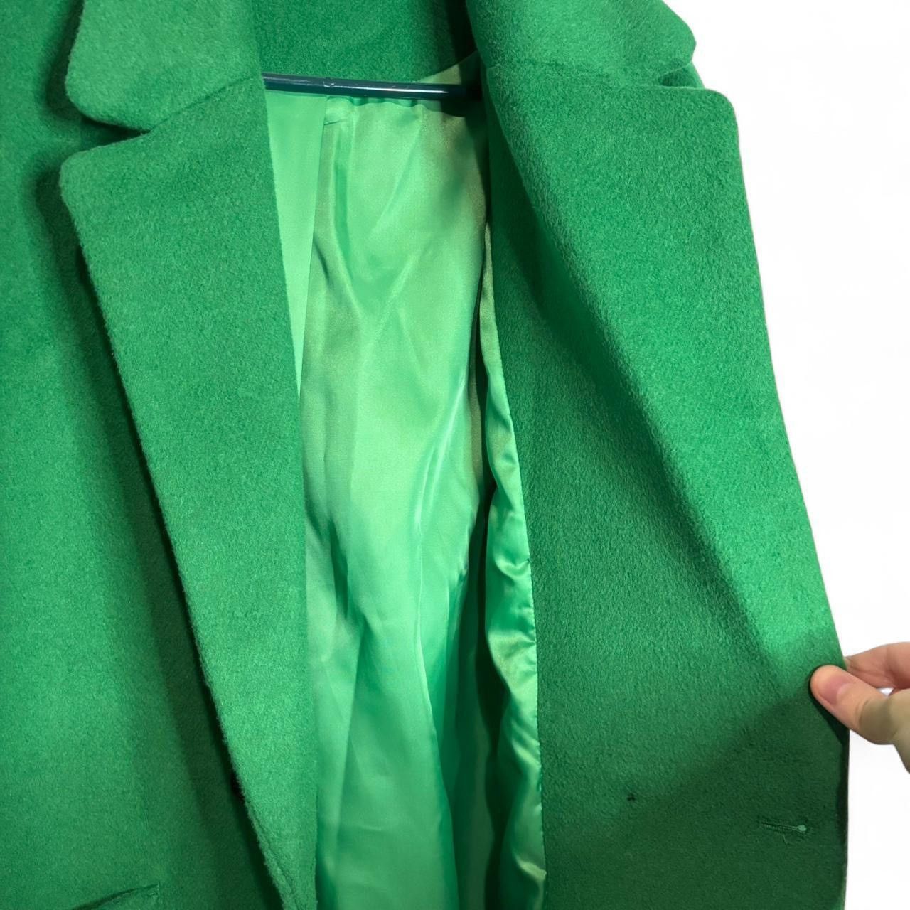 Other Twik Recycled Fibres Wool Blend Green Long Coat Jacket - S Size US S / EU 44-46 / 1 - 6 Thumbnail
