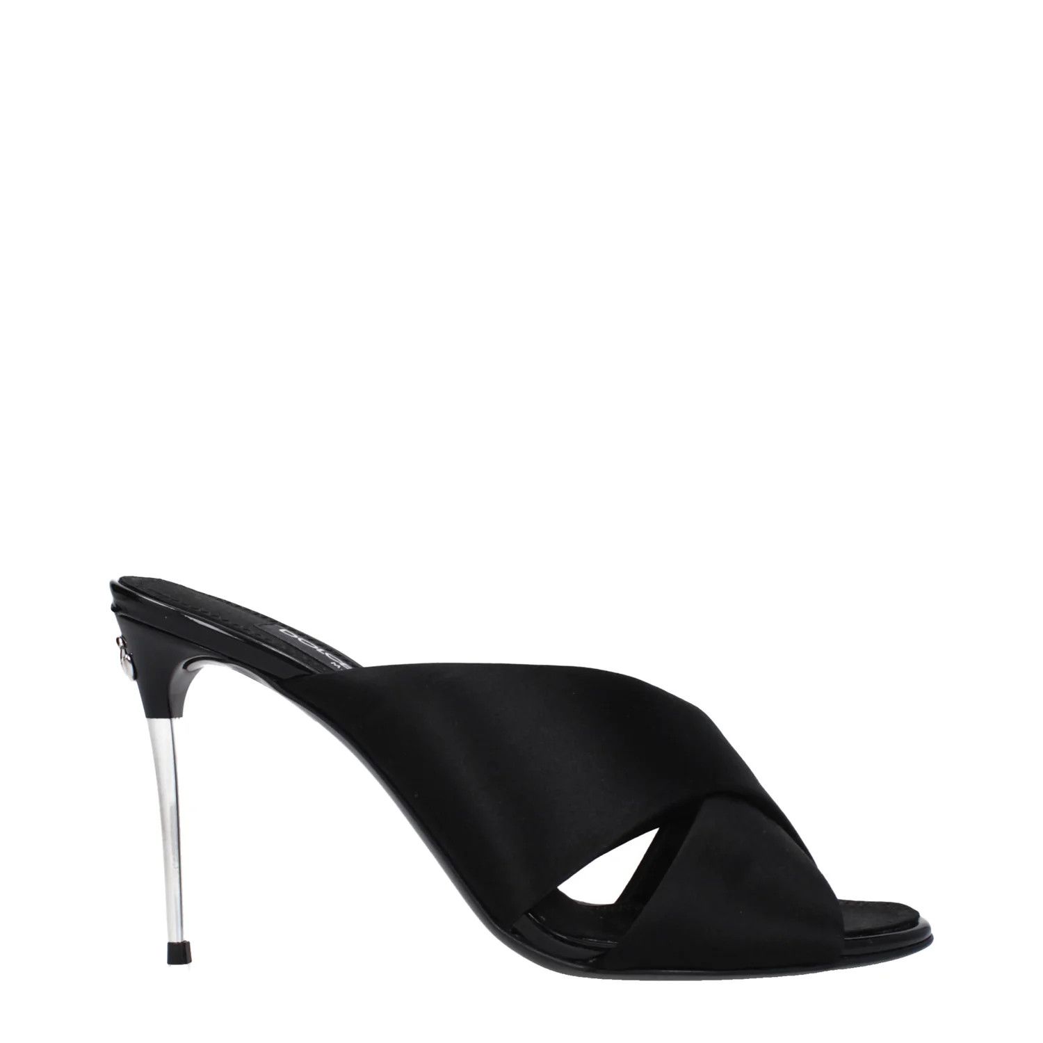 Dolce & Gabbana ob1o1e1124 Satin Sandals in Black Size US 10 / IT 40 - 1 Thumbnail