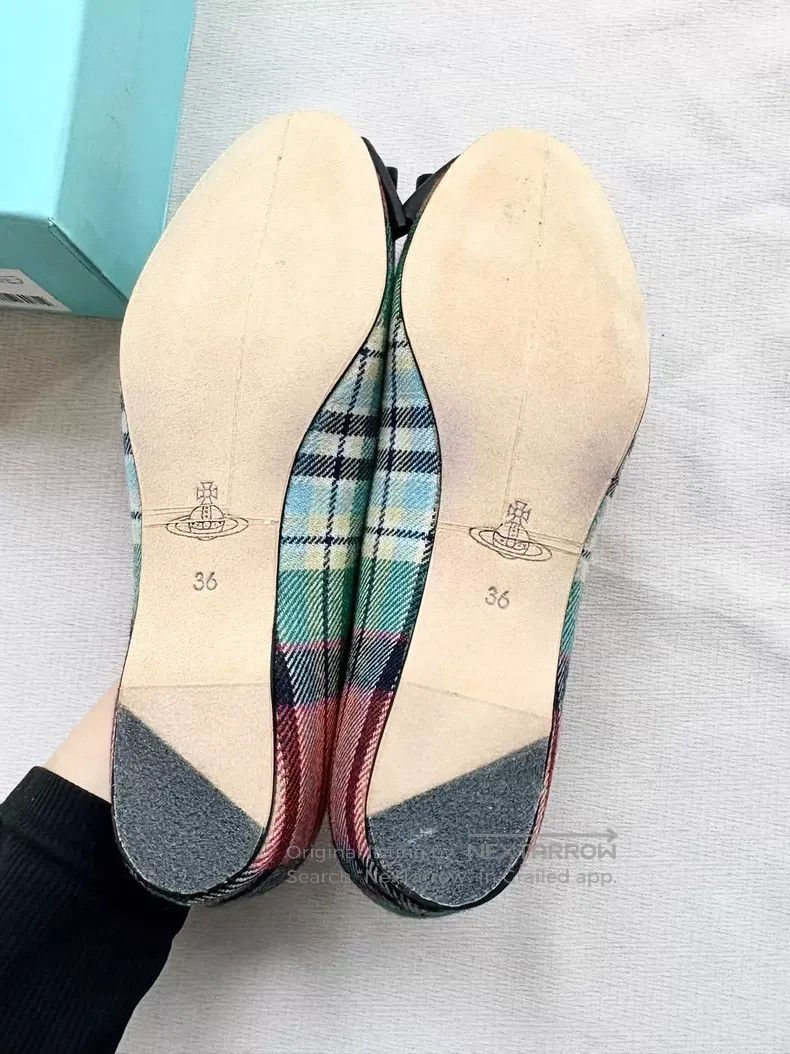 Vivienne Westwood Vivienne Westwood Plaid bow flat dress shoes Size US 5.5 / IT 35.5 - 4 Thumbnail