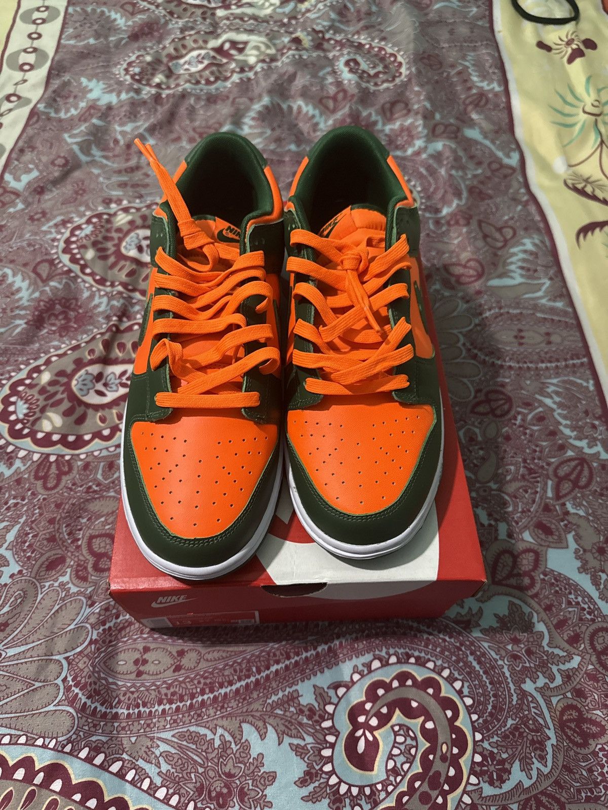Nike Nike Dunk Low “Miami Hurricanes” Size US 13 / EU 46 - 3 Thumbnail