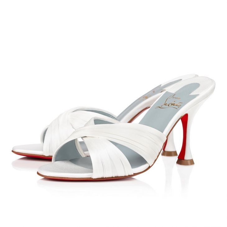 Christian Louboutin Nicol Is Back 85mm White Size US 11 / IT 41 - 1 Thumbnail