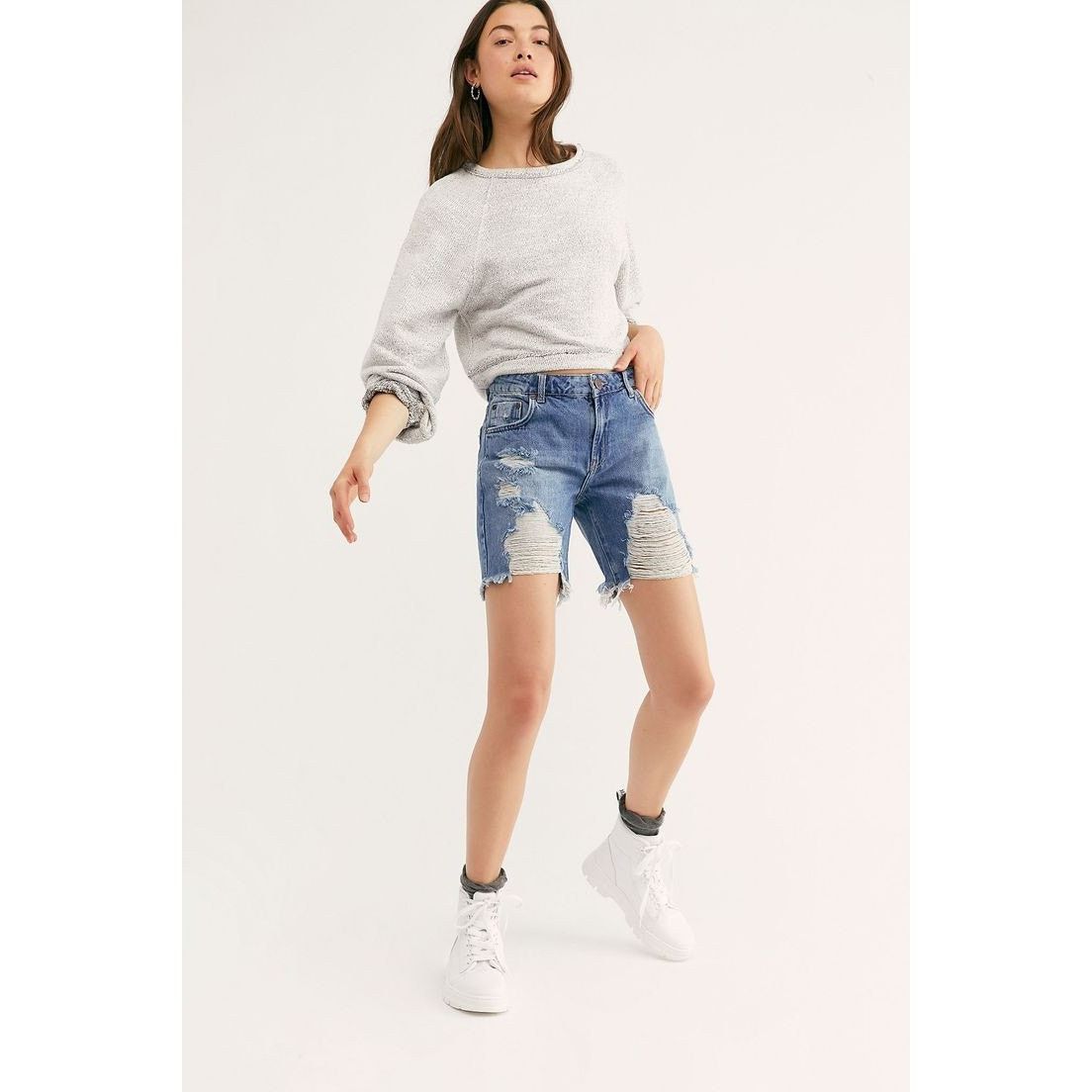 Free People New Free People x OneTeaspoon Stevie’s Boyfriend Shorts Size 25" / US 0 / IT 36 - 6 Thumbnail