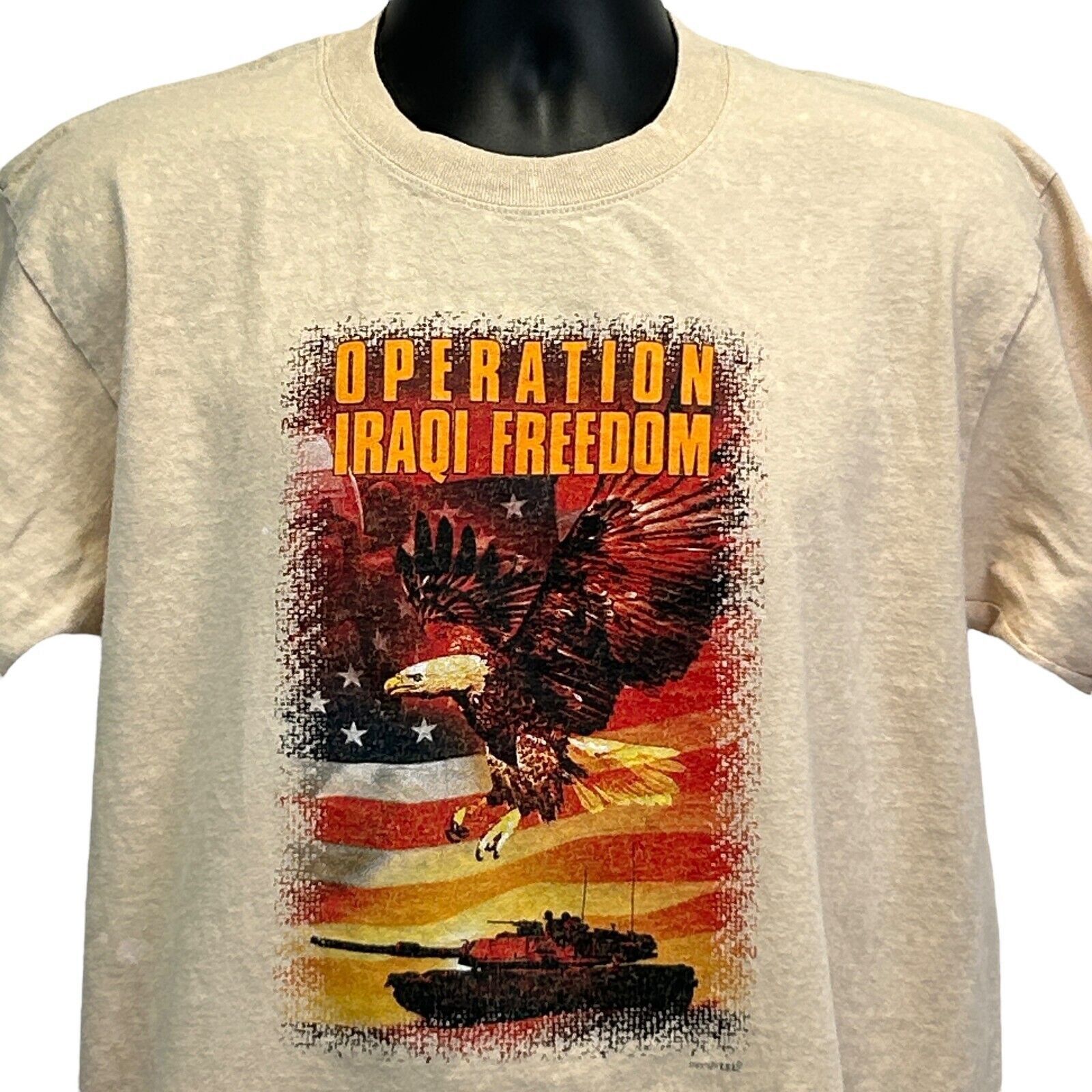 Anvil Vintage Y2Ks Operation Iraqi Freedom T Shirt Iraq L Large Size US L / EU 52-54 / 3 - 1 Thumbnail