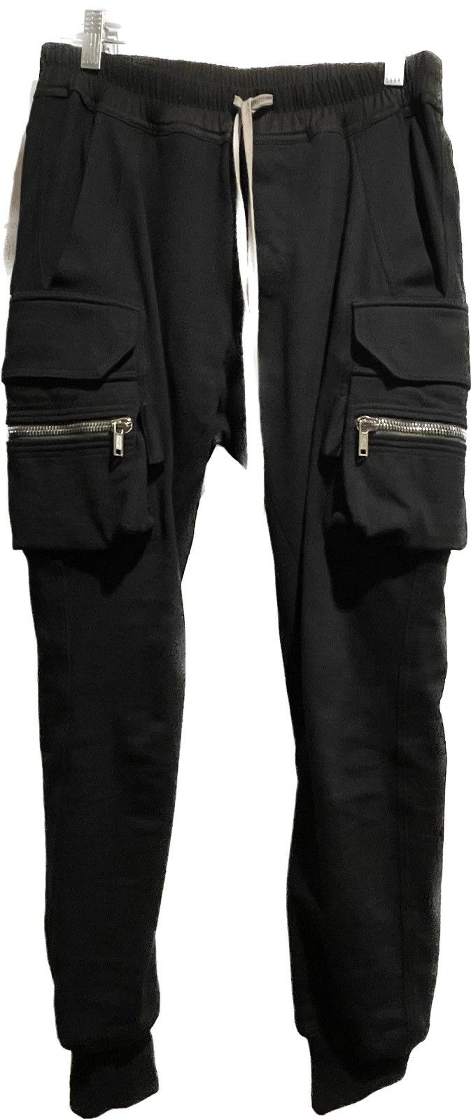 image of Rick Owens Mastodon Joggers (Ba) in Black, Men's (Size 32)