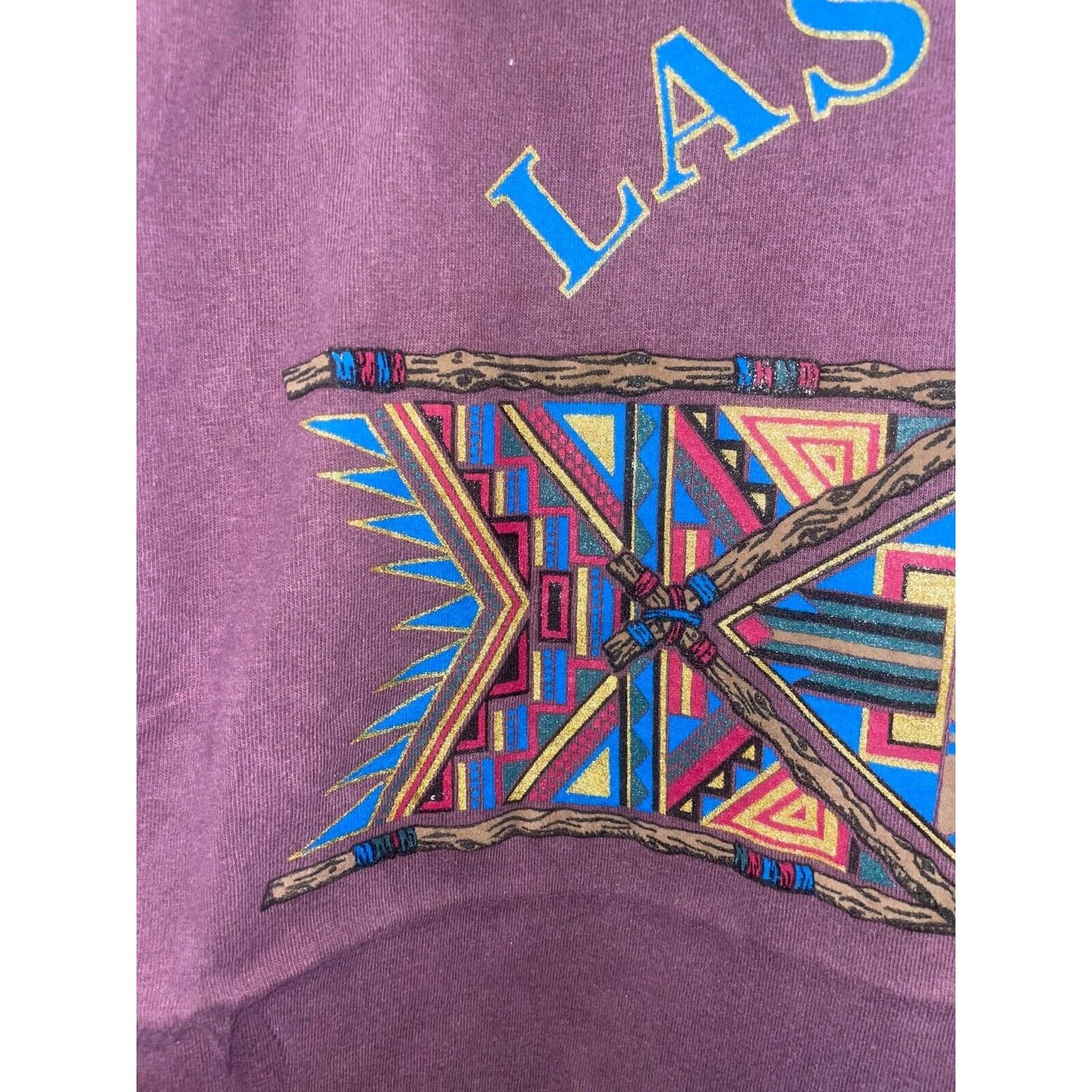 Vintage Vintage Las Vegas Native Shirt American Tee 90s VTG Large Size US L / EU 52-54 / 3 - 2 Thumbnail