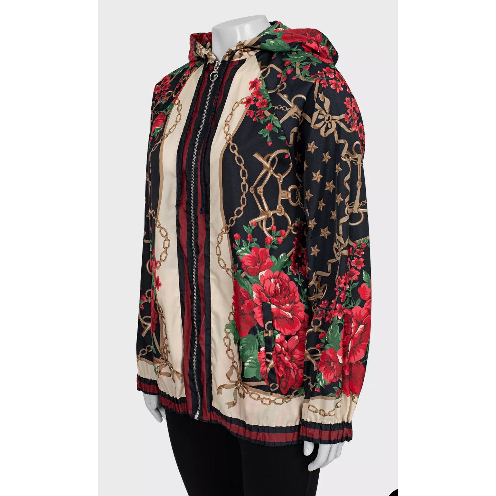 Gucci Gucci Women's Floral Print Slim Fit Jacket Sz S Size S / US 4 / IT 40 - 2 Thumbnail