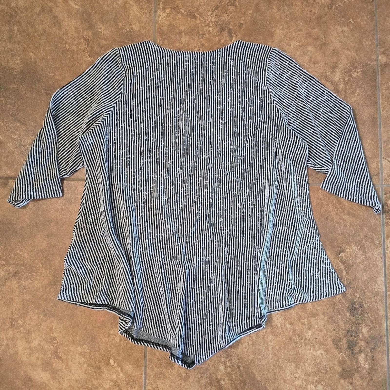 Other Black White Striped | STAR VIXEN | 3/4 Sleeve Size L / US 10 / IT 46 - 2 Thumbnail