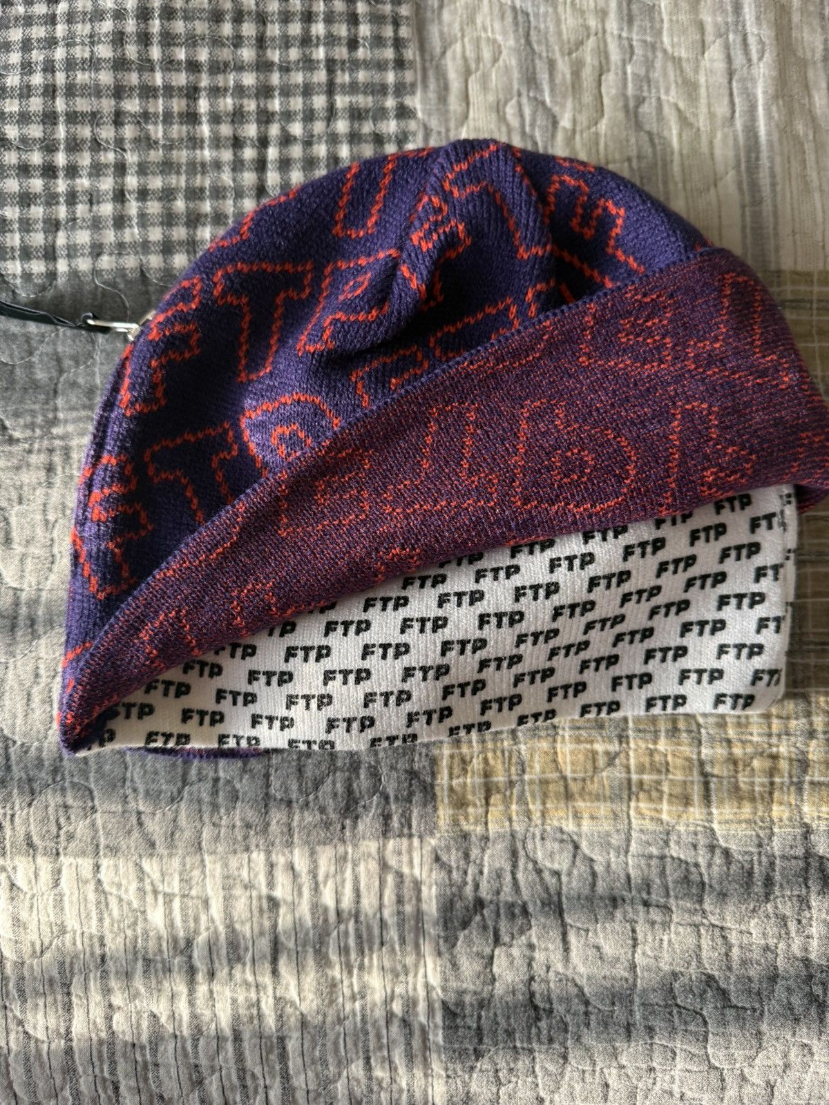 Fuck The Population FTP Zipper Beanie Purple NEW Size ONE SIZE - 3 Thumbnail