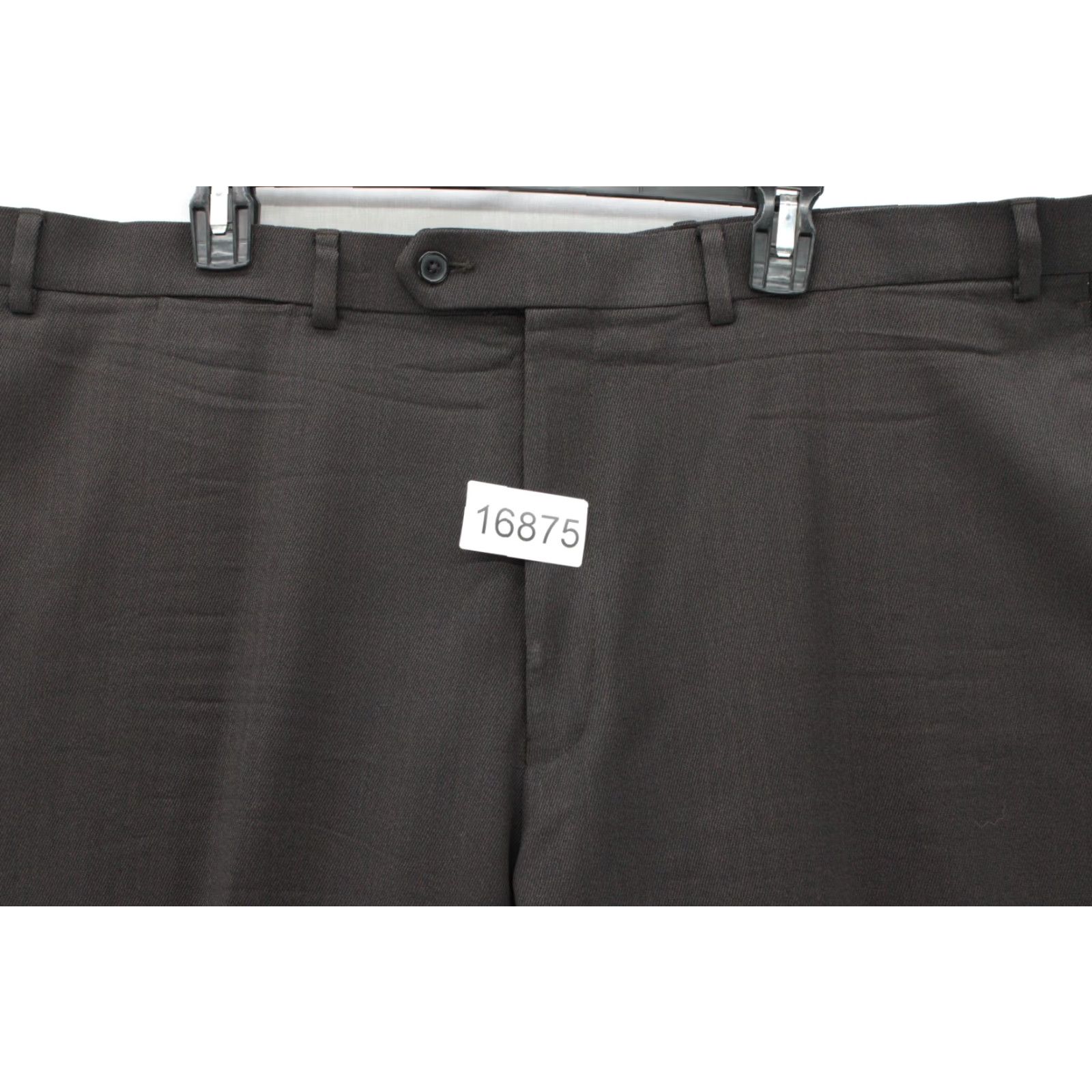 Hart Schaffner Marx Hart Schaffner Marx Dress Pants Mens 44x30 Brown 100% Wool Flat Front Classic Size US 40 / EU 56 - 8 Thumbnail