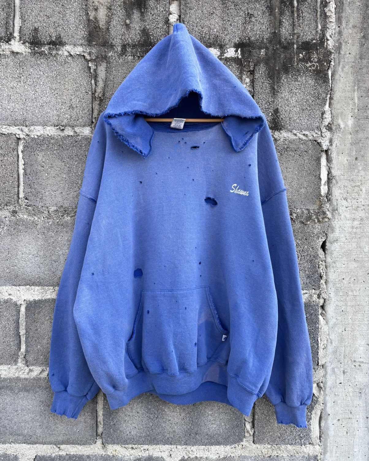 Russell Athletic Thrashed Distressed Hoodie Russell Faded Size US XXL / EU 58 / 5 - 2 Thumbnail