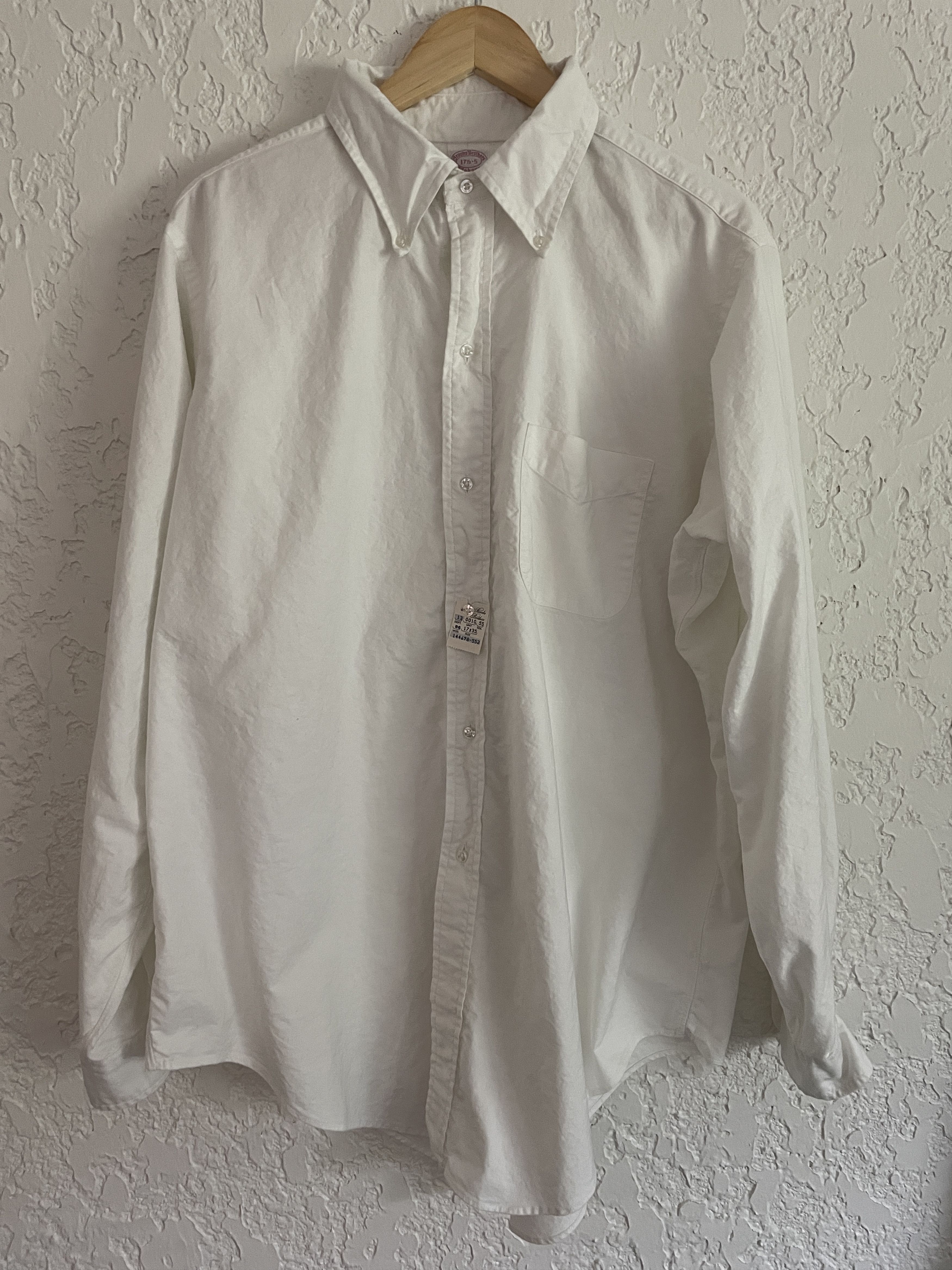 image of Brooks Brothers Makers 80's Ocbd Oxford Button Shirt in White, Men's (Size XL)