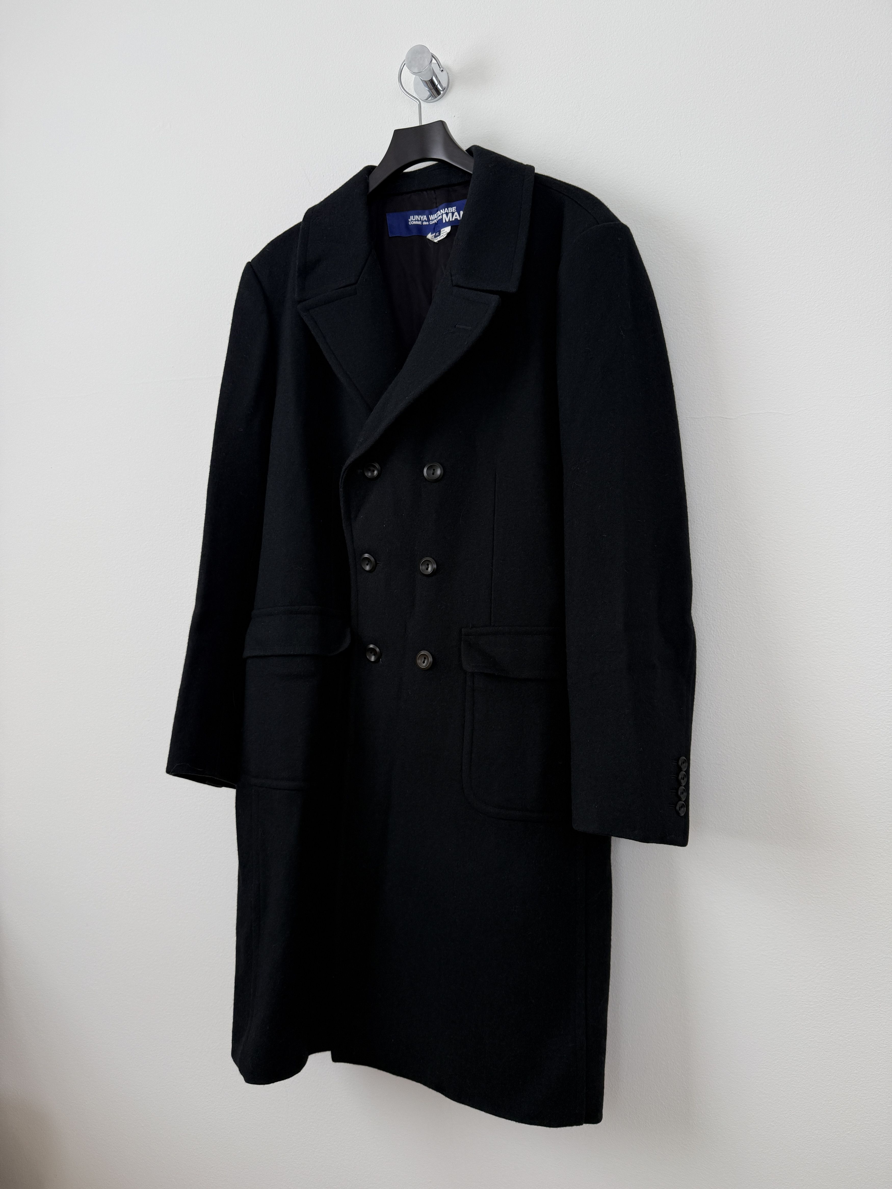 Junya Watanabe Comme Des Garcons MAN Wool Double Breasted Overcoat Size US XL / EU 56 / 4 - 4 Thumbnail