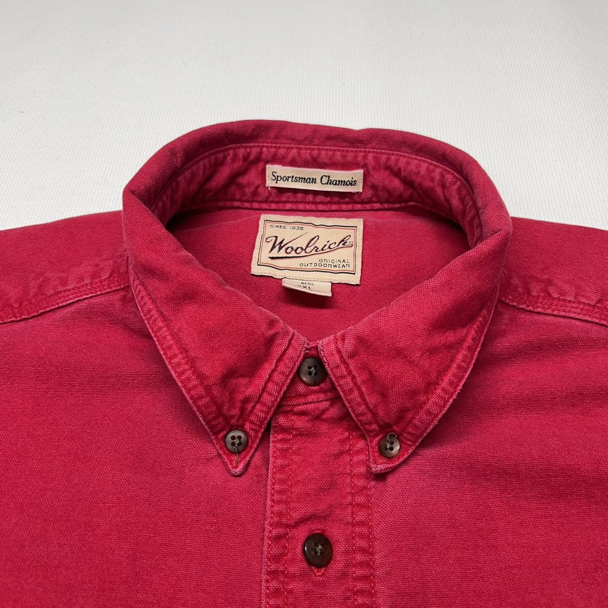 Vintage × Woolrich Woolen Mills VTG Woolrich Chamois Flannel Shirt Red Button Long Sleeve Size US XXL / EU 58 / 5 - 3 Thumbnail